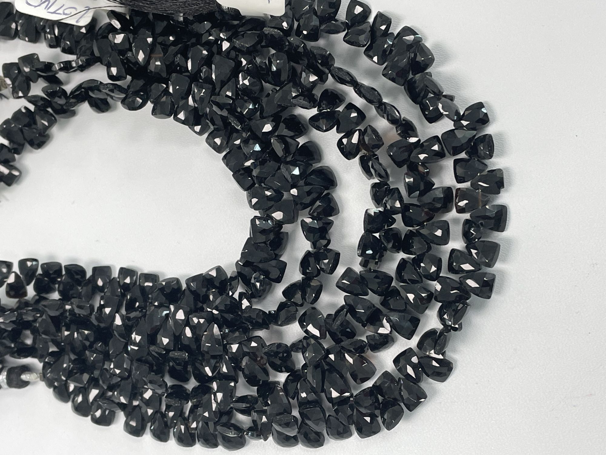 Black Spinel Fan Cut Faceted
