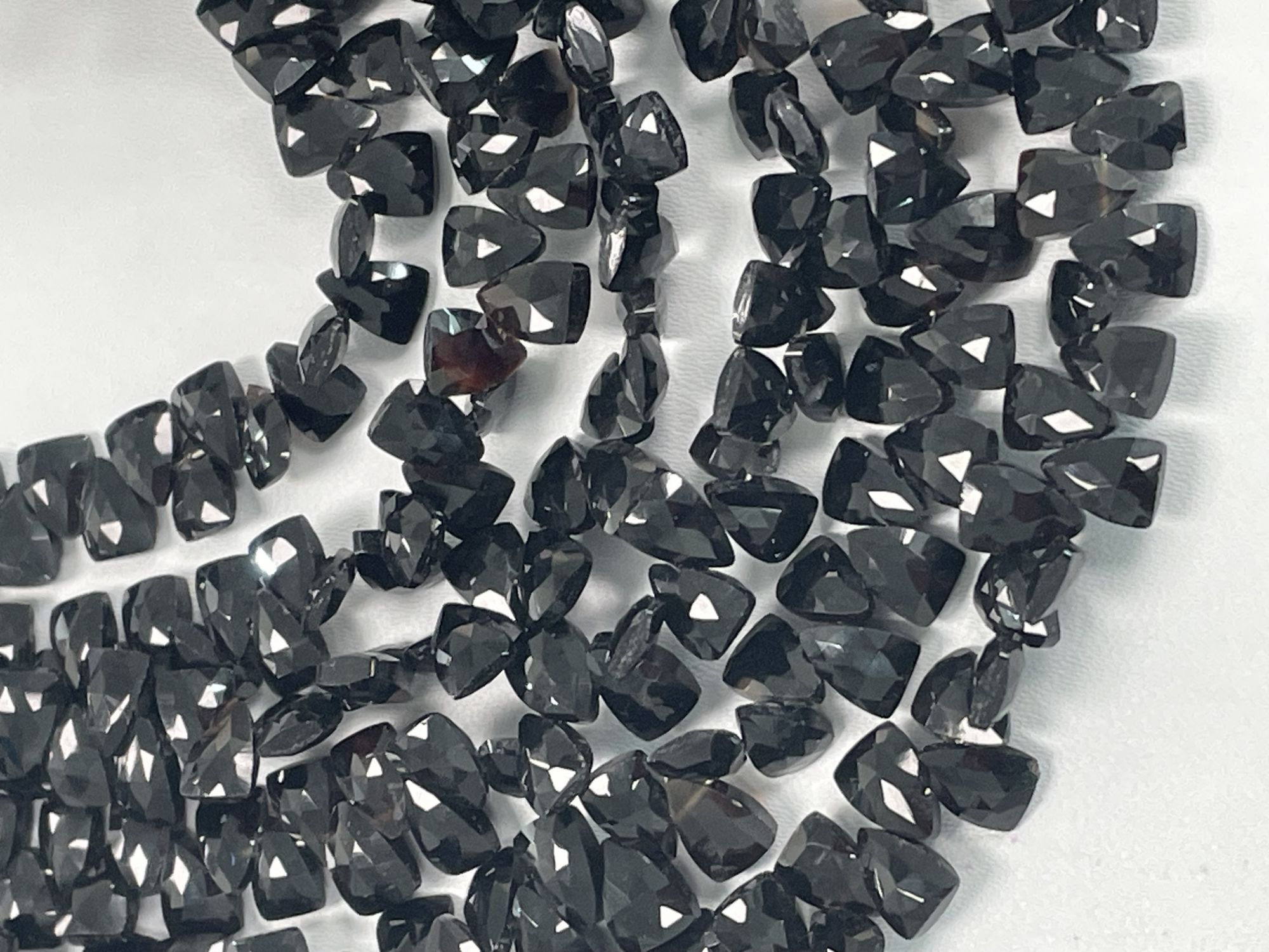 Black Spinel Fan Cut Faceted