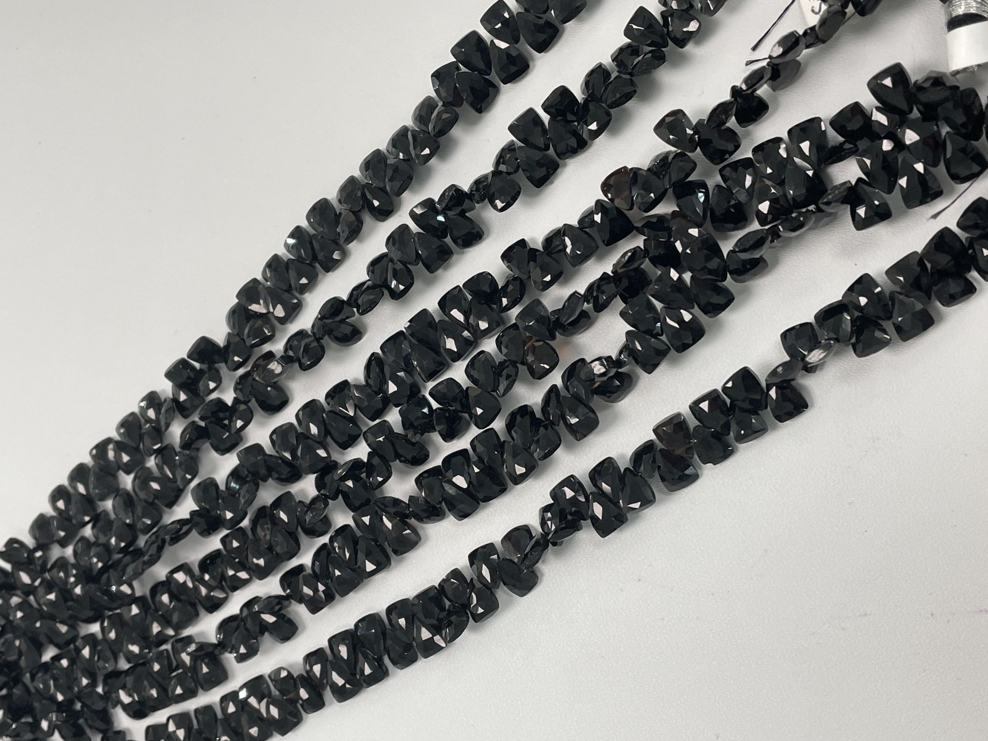 Black Spinel Fan Cut Faceted