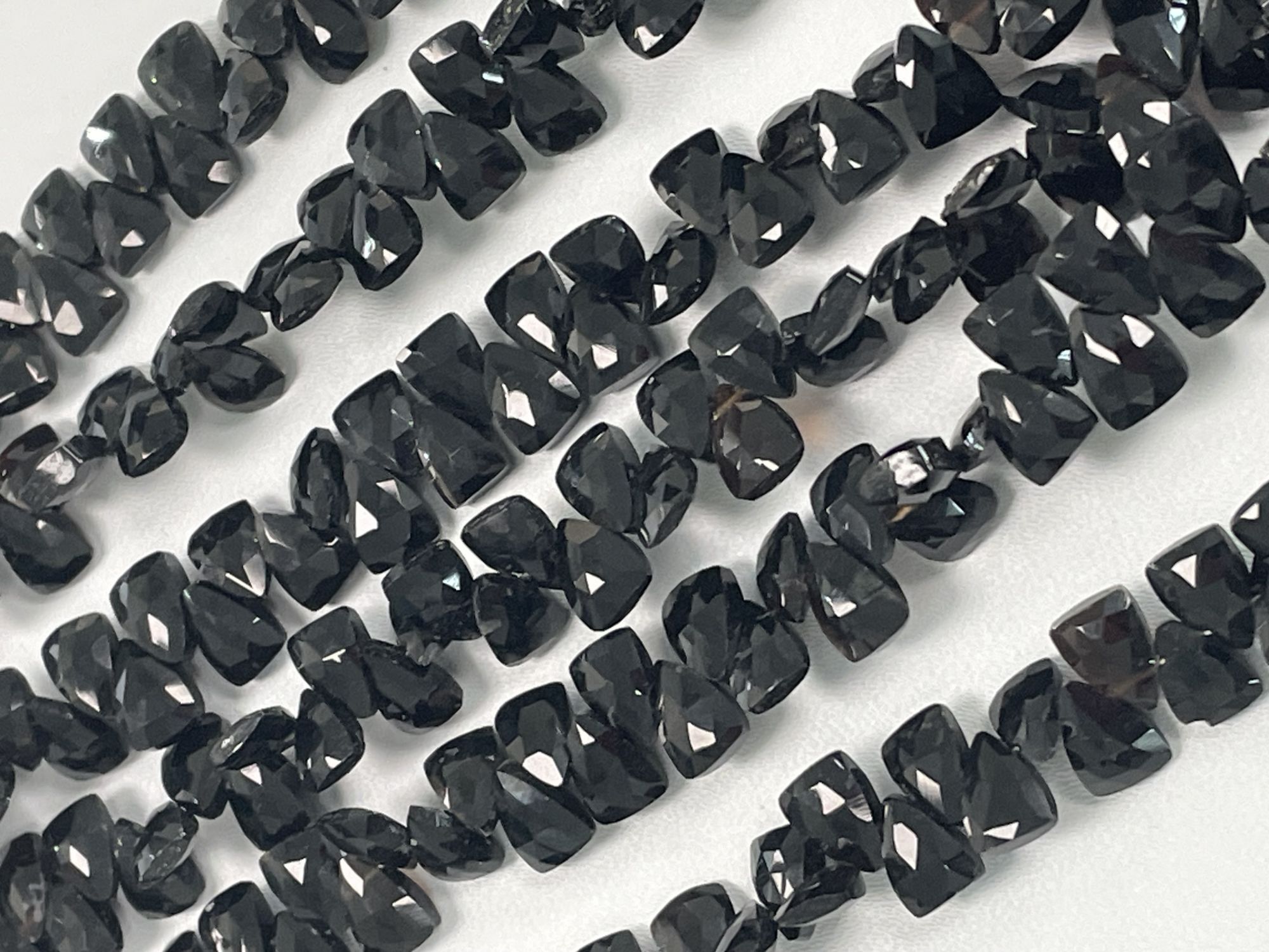 Black Spinel Fan Cut Faceted