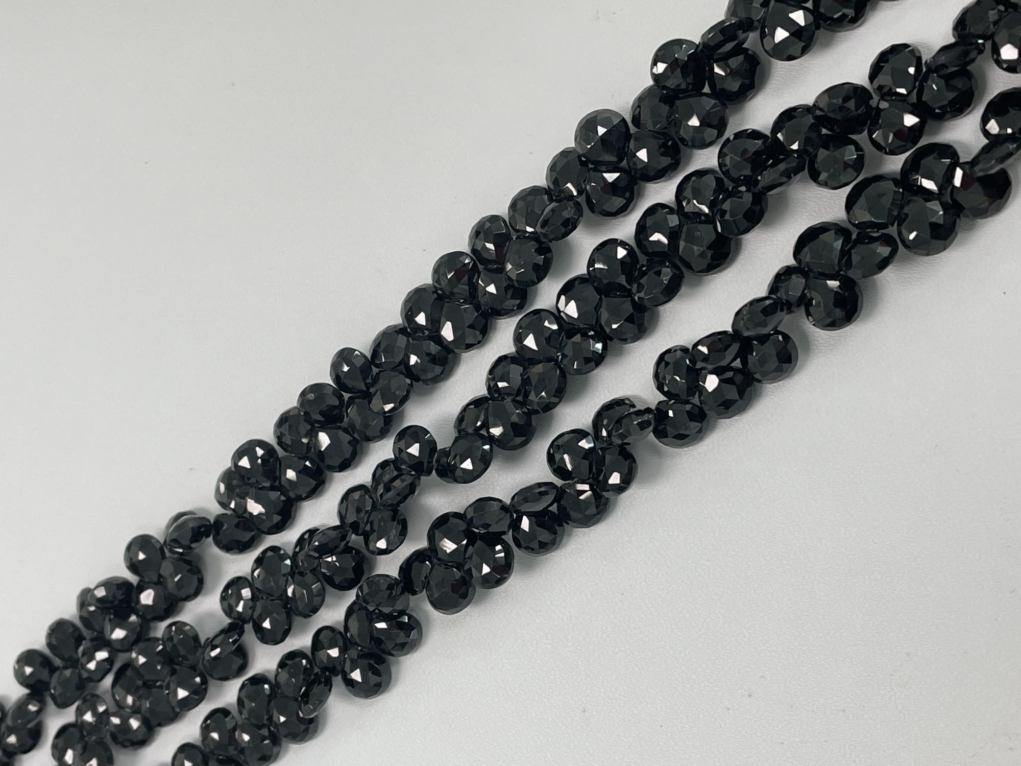 Black Spinel Heart Faceted