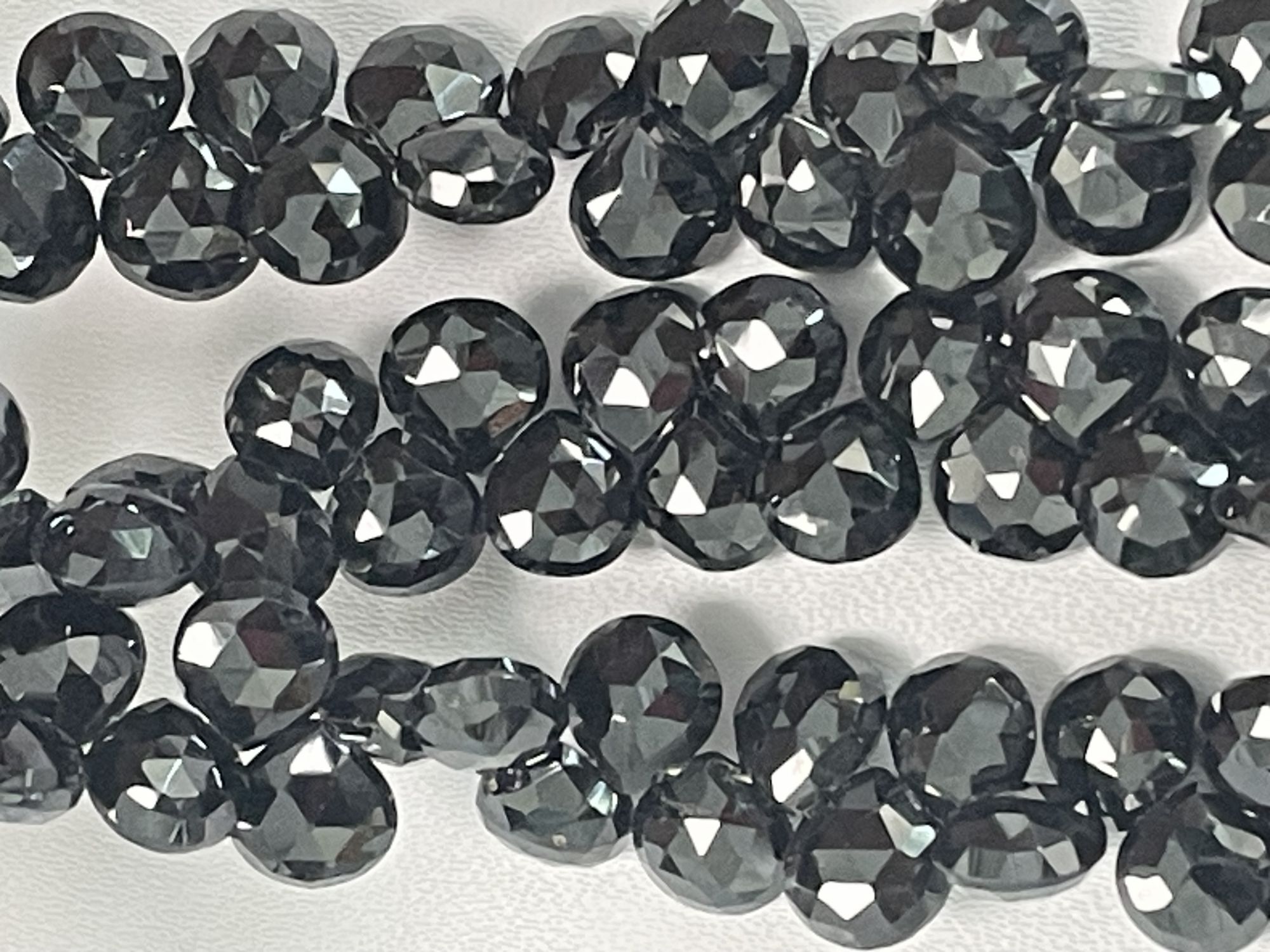 Black Spinel Heart Faceted
