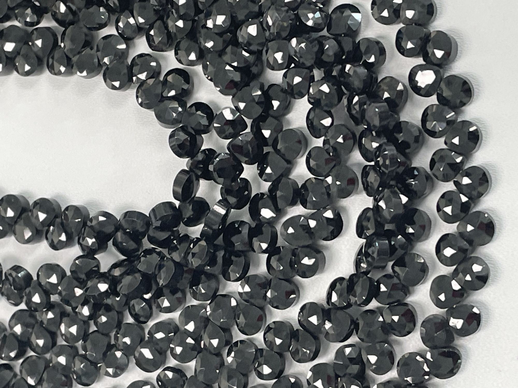 Black Spinel Heart Faceted
