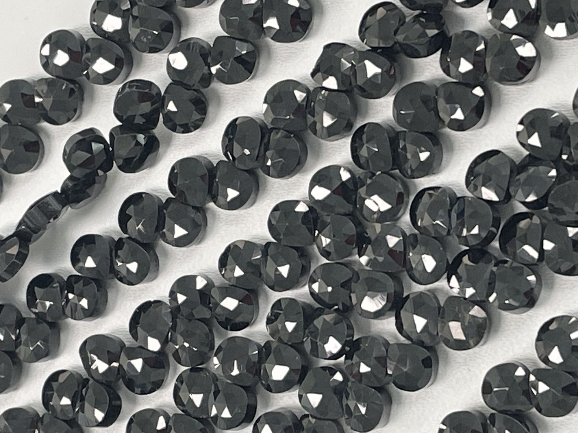 Black Spinel Heart Faceted