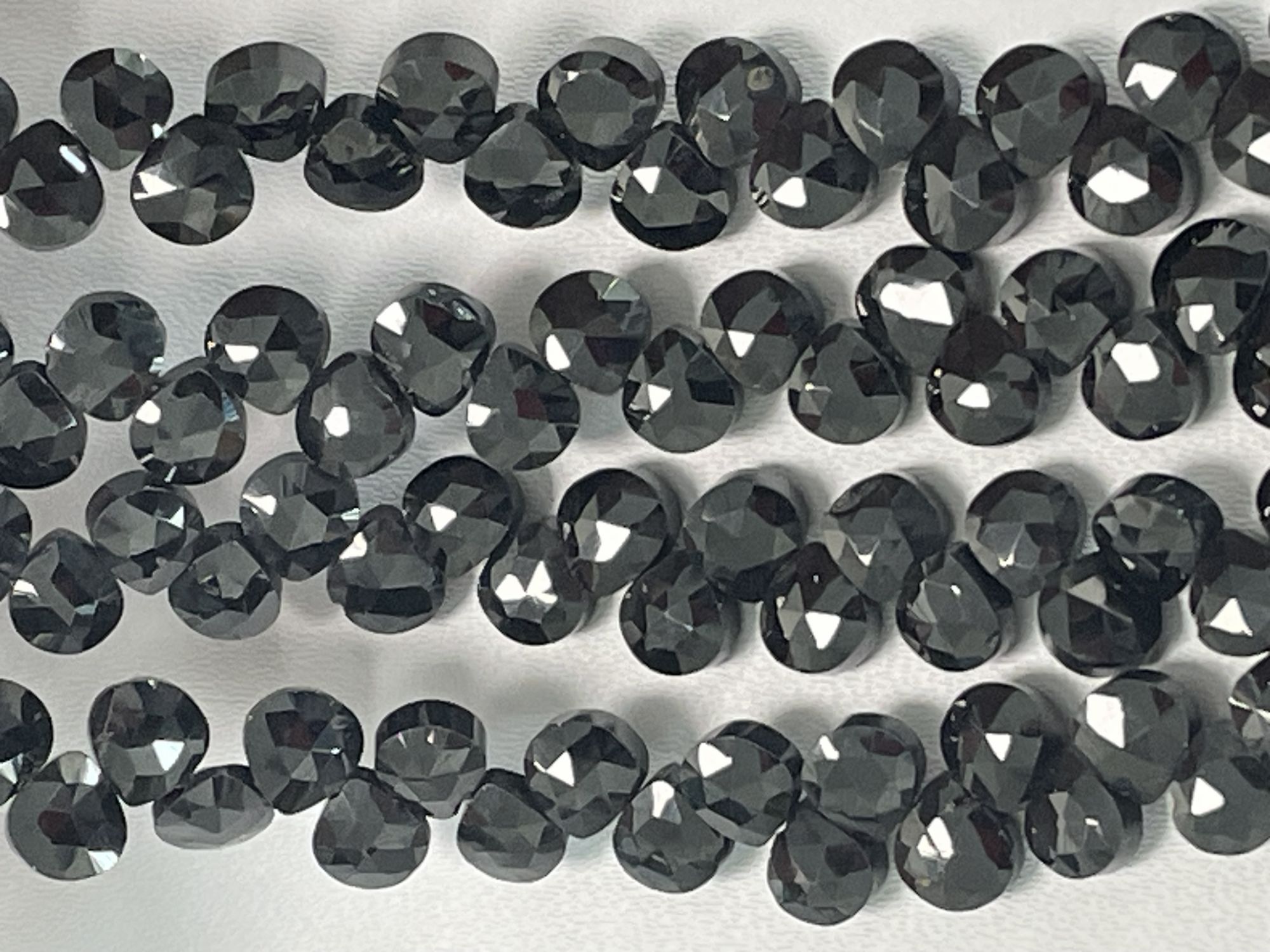 Black Spinel Heart Faceted