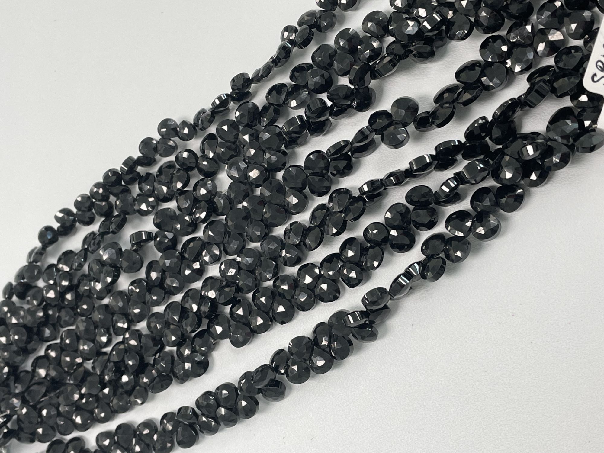 Black Spinel Heart Faceted