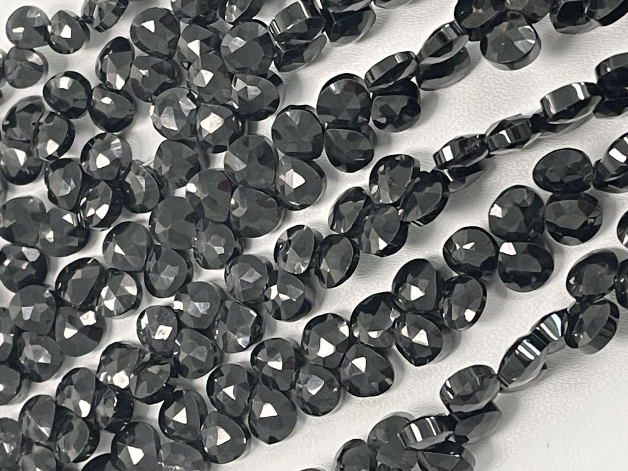Black Spinel Heart Faceted