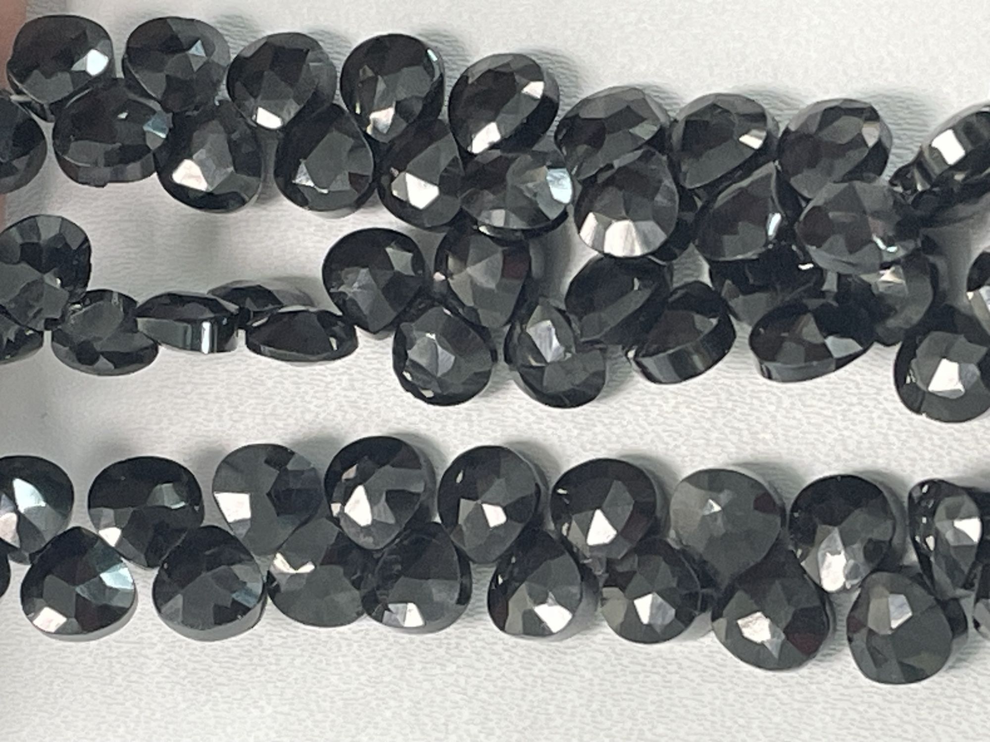 Black Spinel Heart Faceted