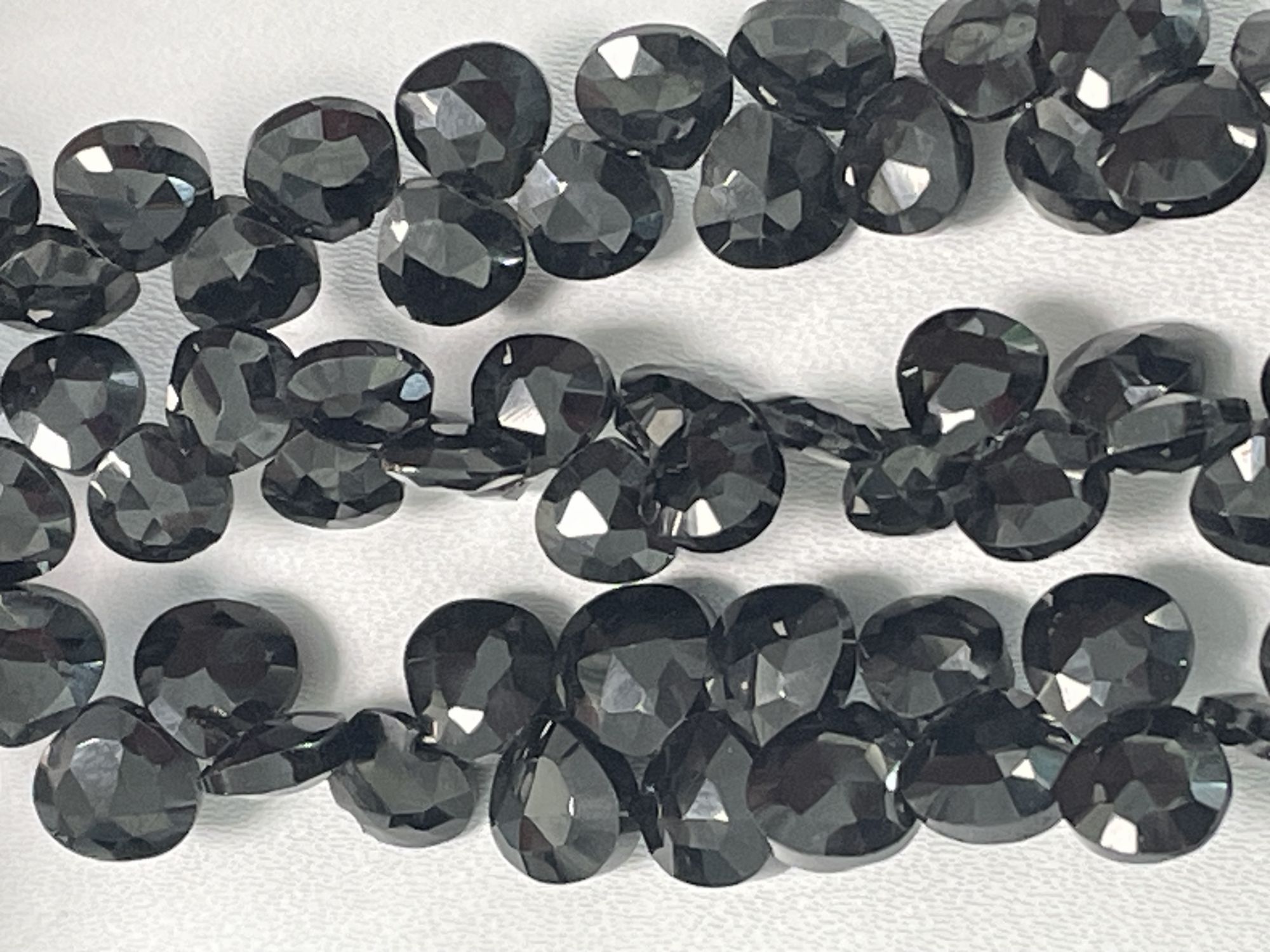 Black Spinel Heart Faceted