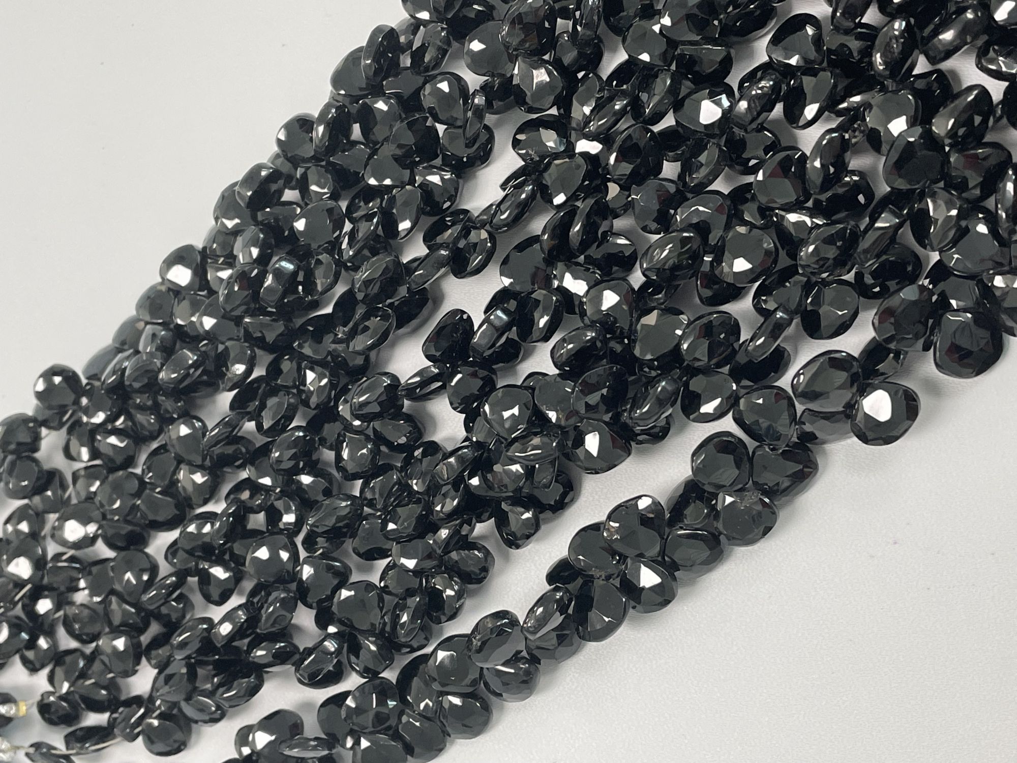 Black Spinel Heart faceted