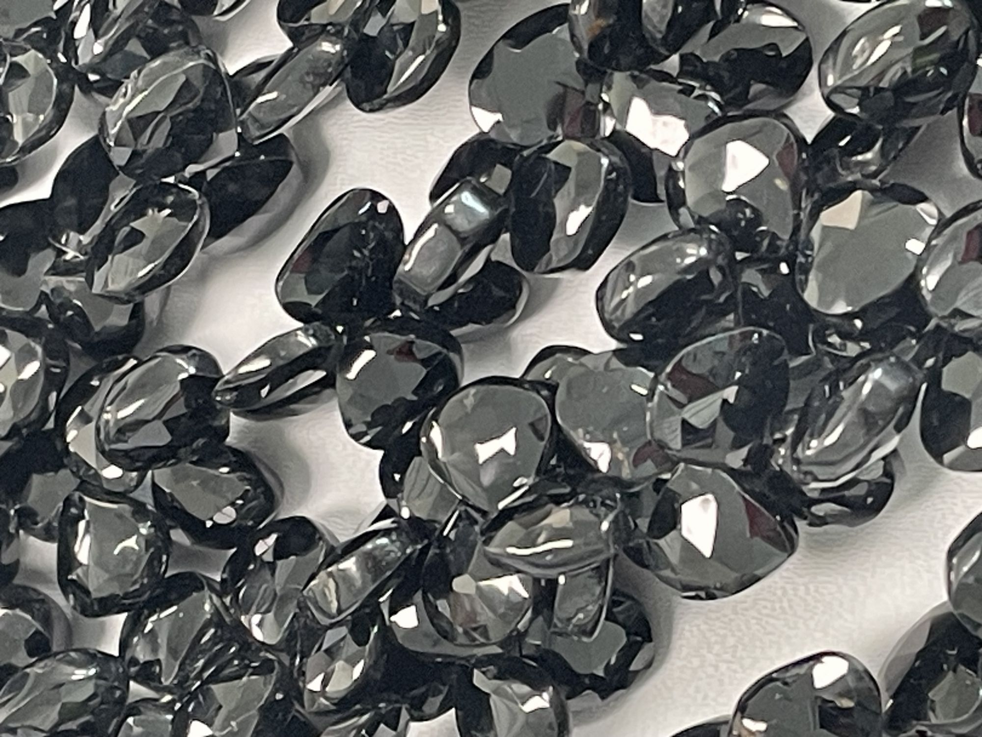 Black Spinel Heart faceted