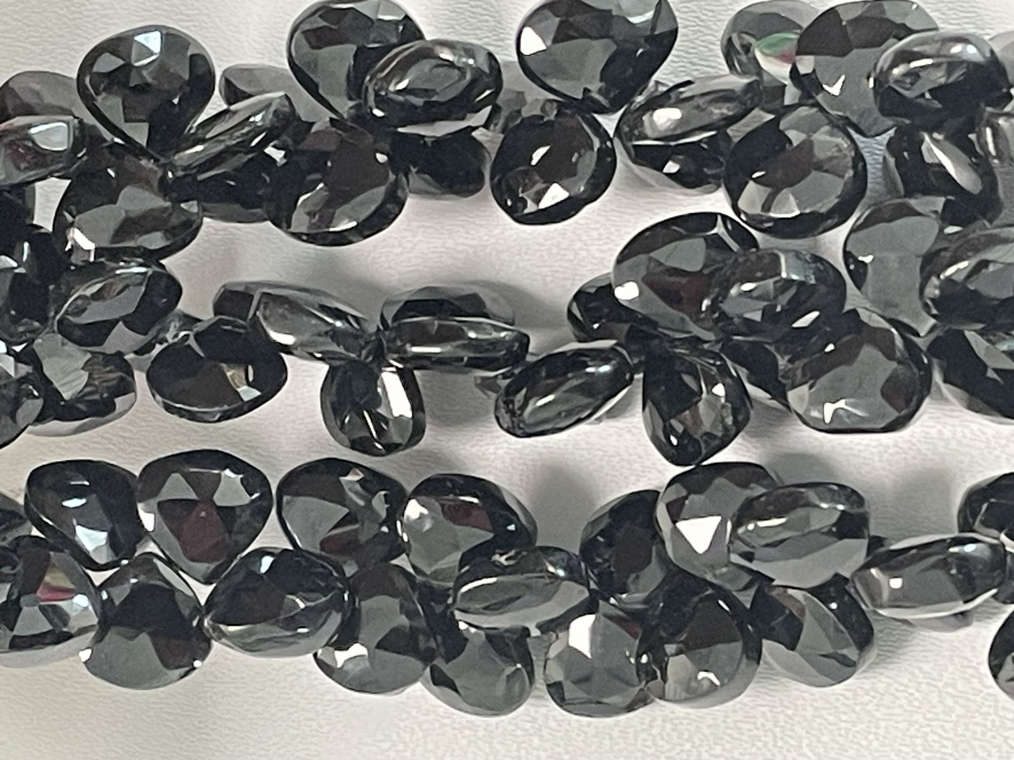 Black Spinel Heart faceted