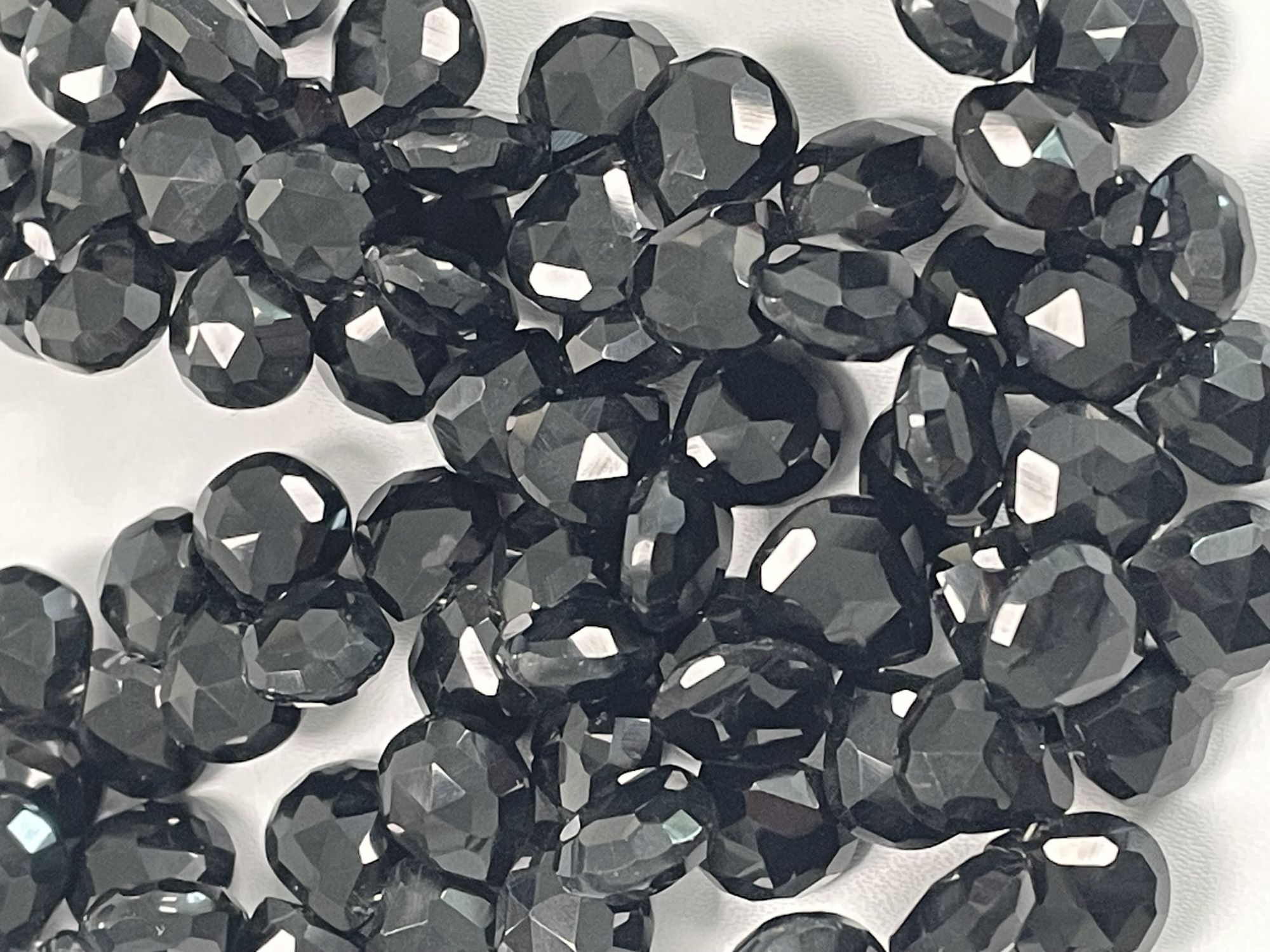 Black Spinel Heart Faceted