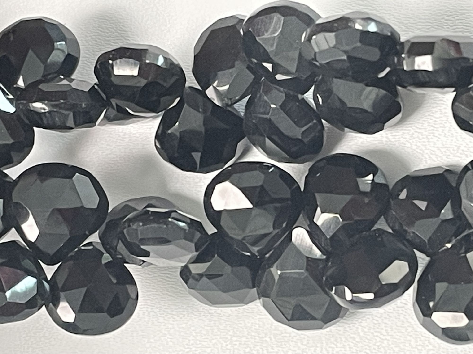 Black Spinel Heart Faceted