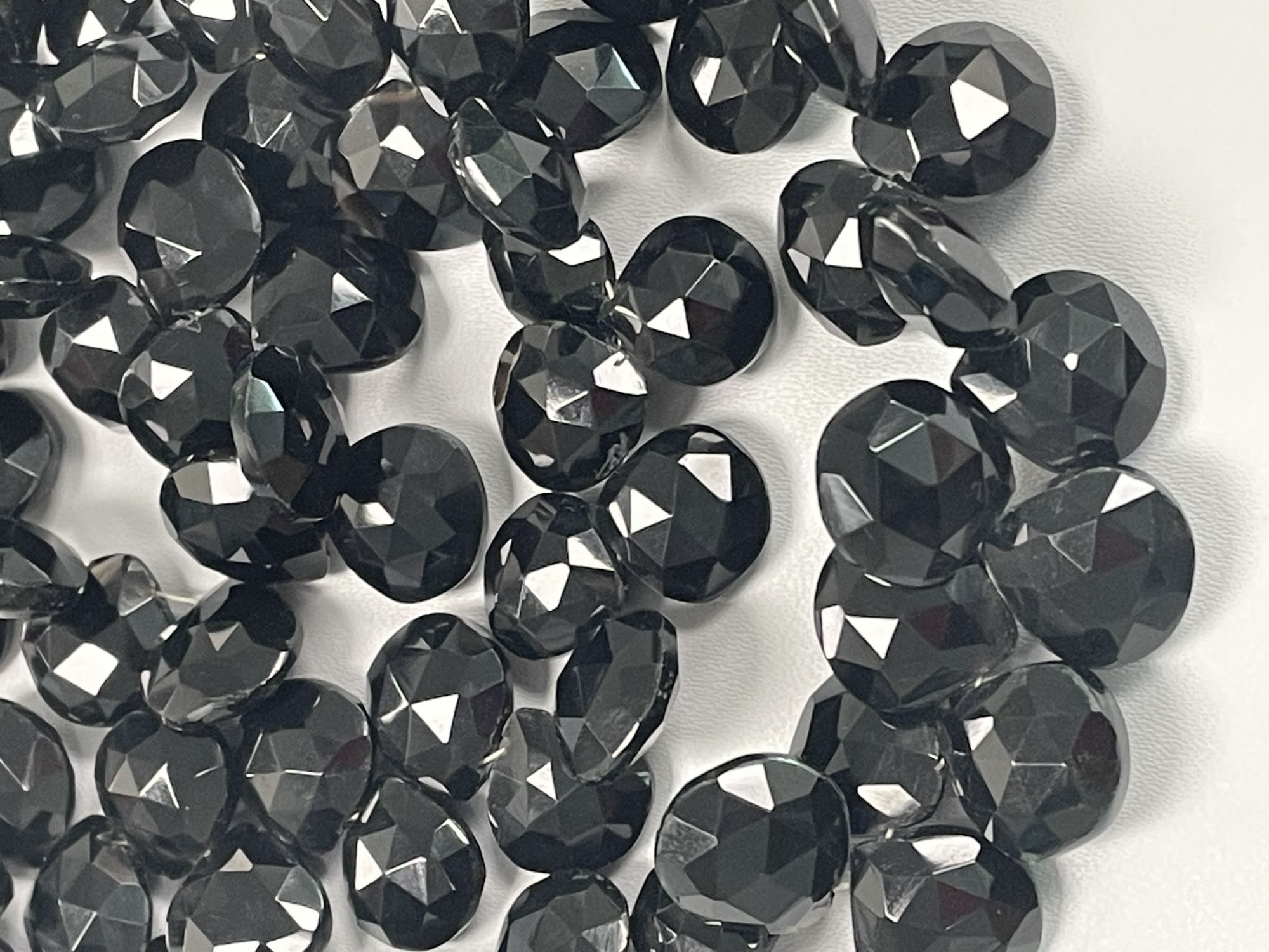 Black Spinel Heart Faceted