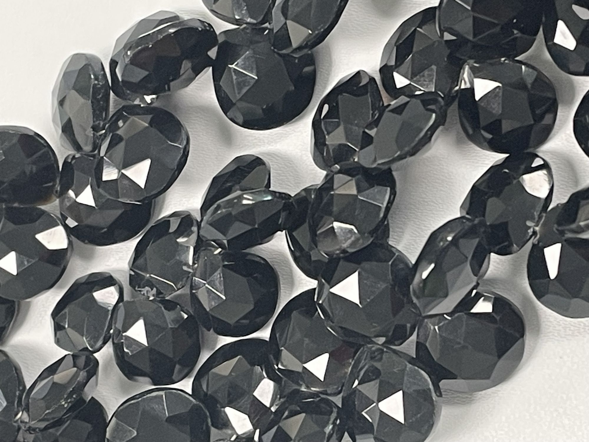 Black Spinel Heart Faceted
