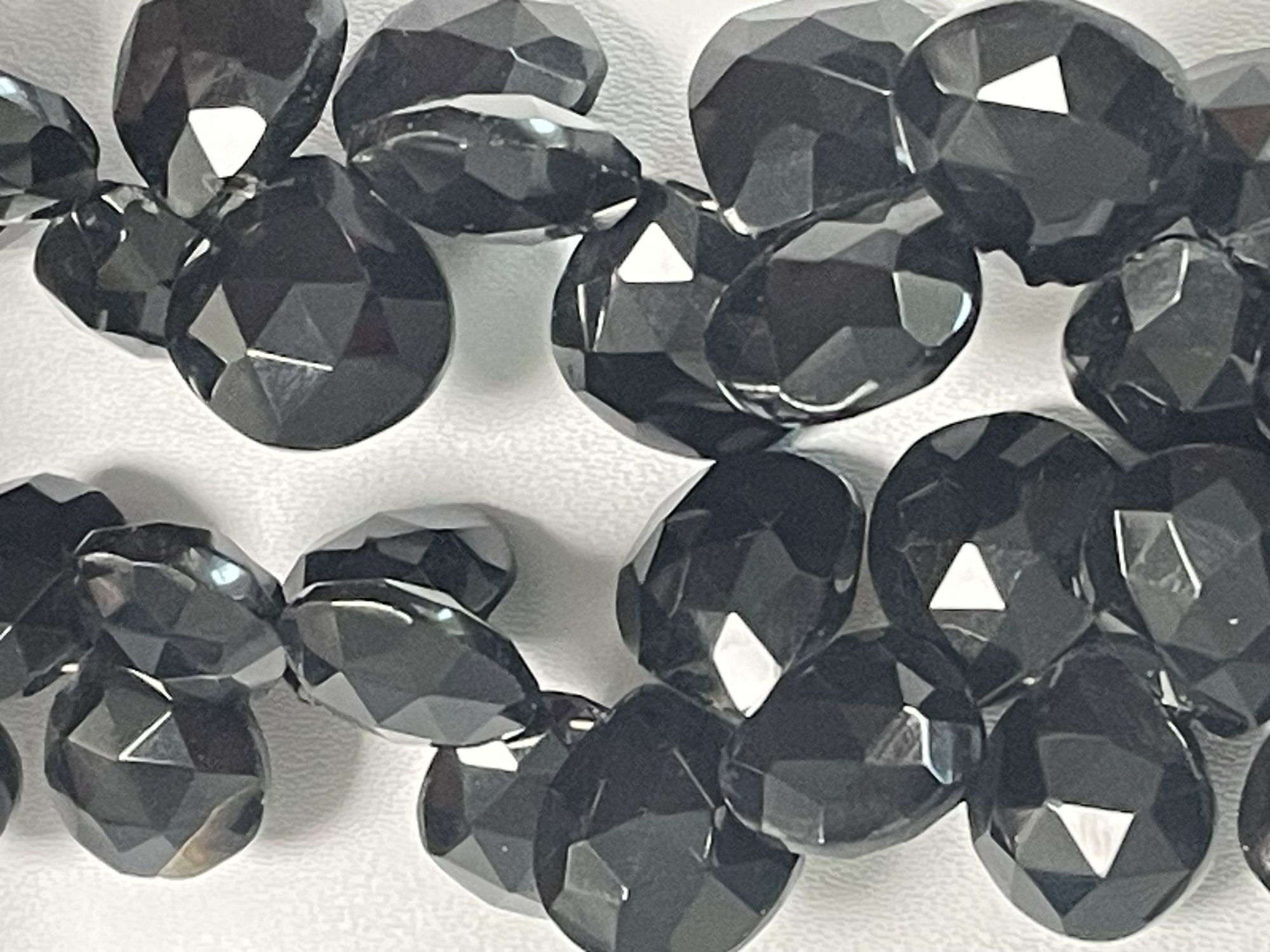 Black Spinel Heart Faceted