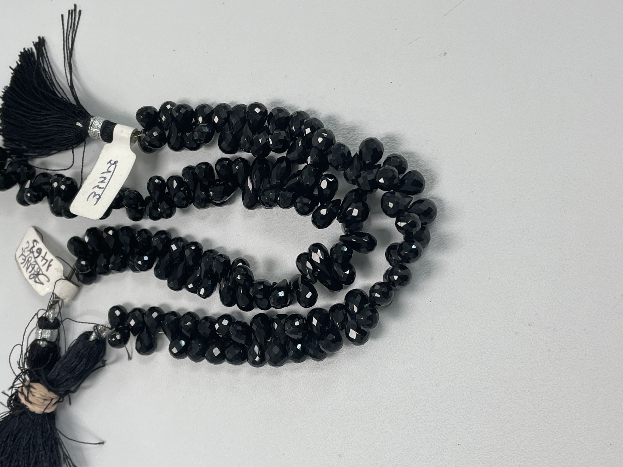 Black Spinel Drop Faceted