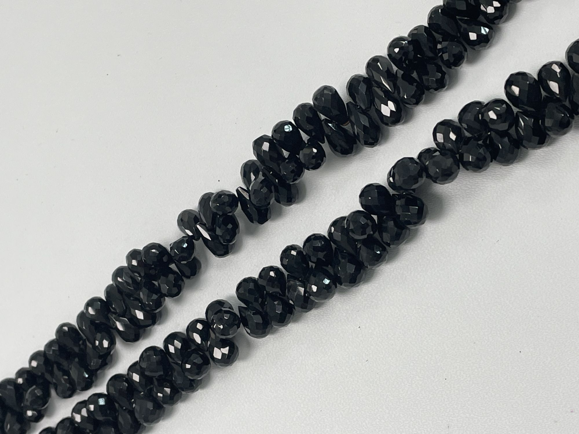 Black Spinel Drop Faceted