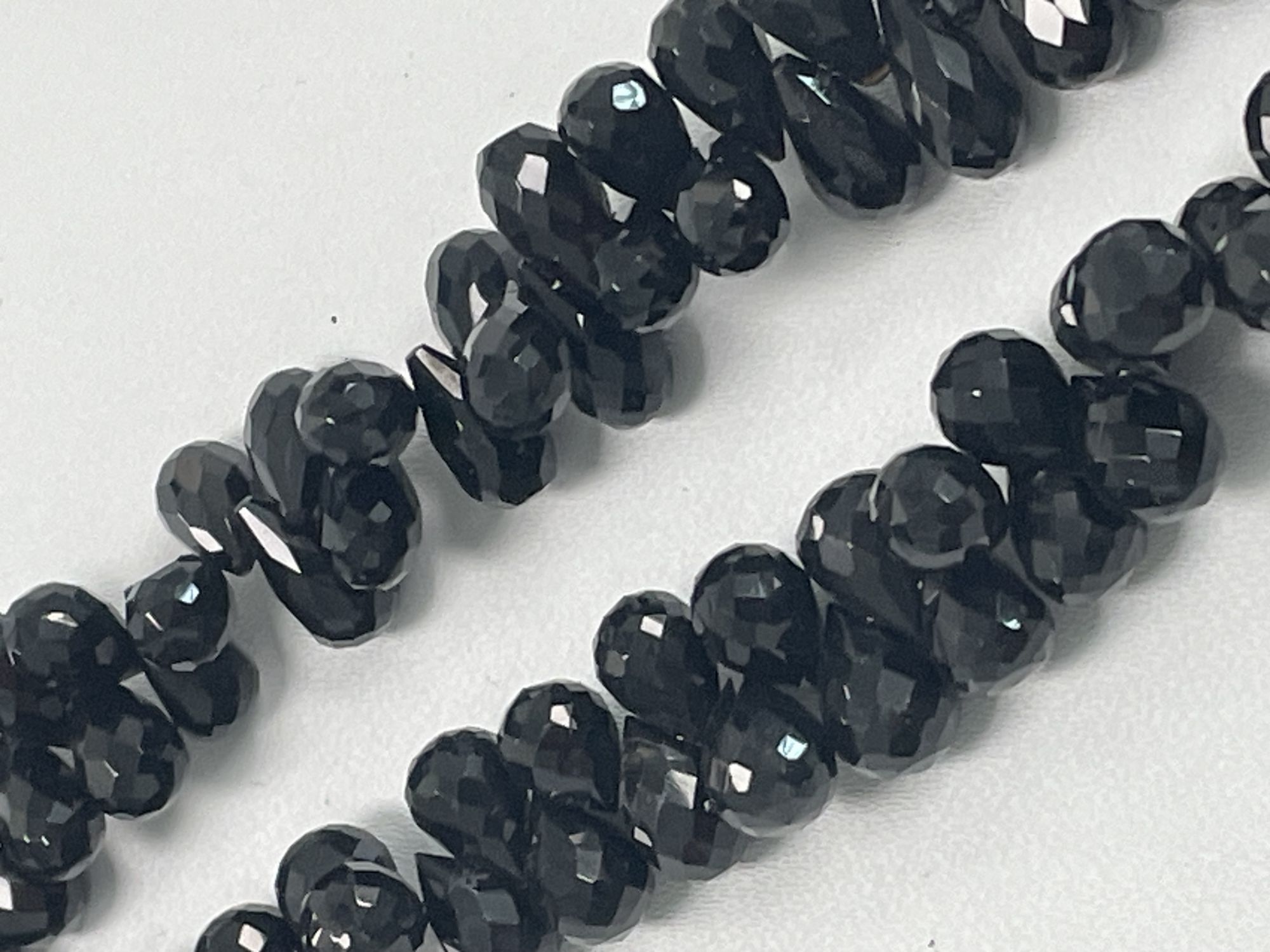 Black Spinel Drop Faceted