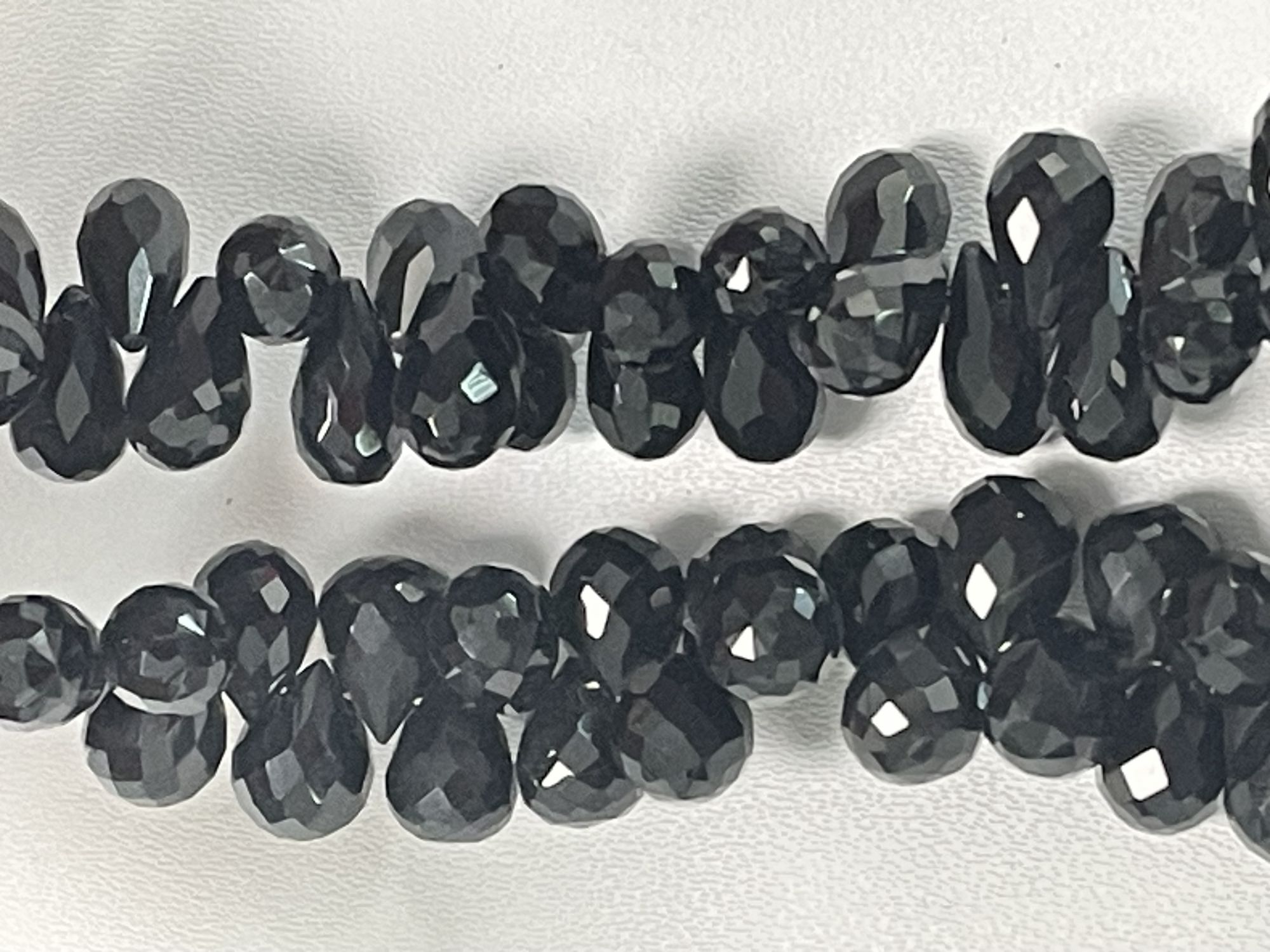 Black Spinel Drop Faceted