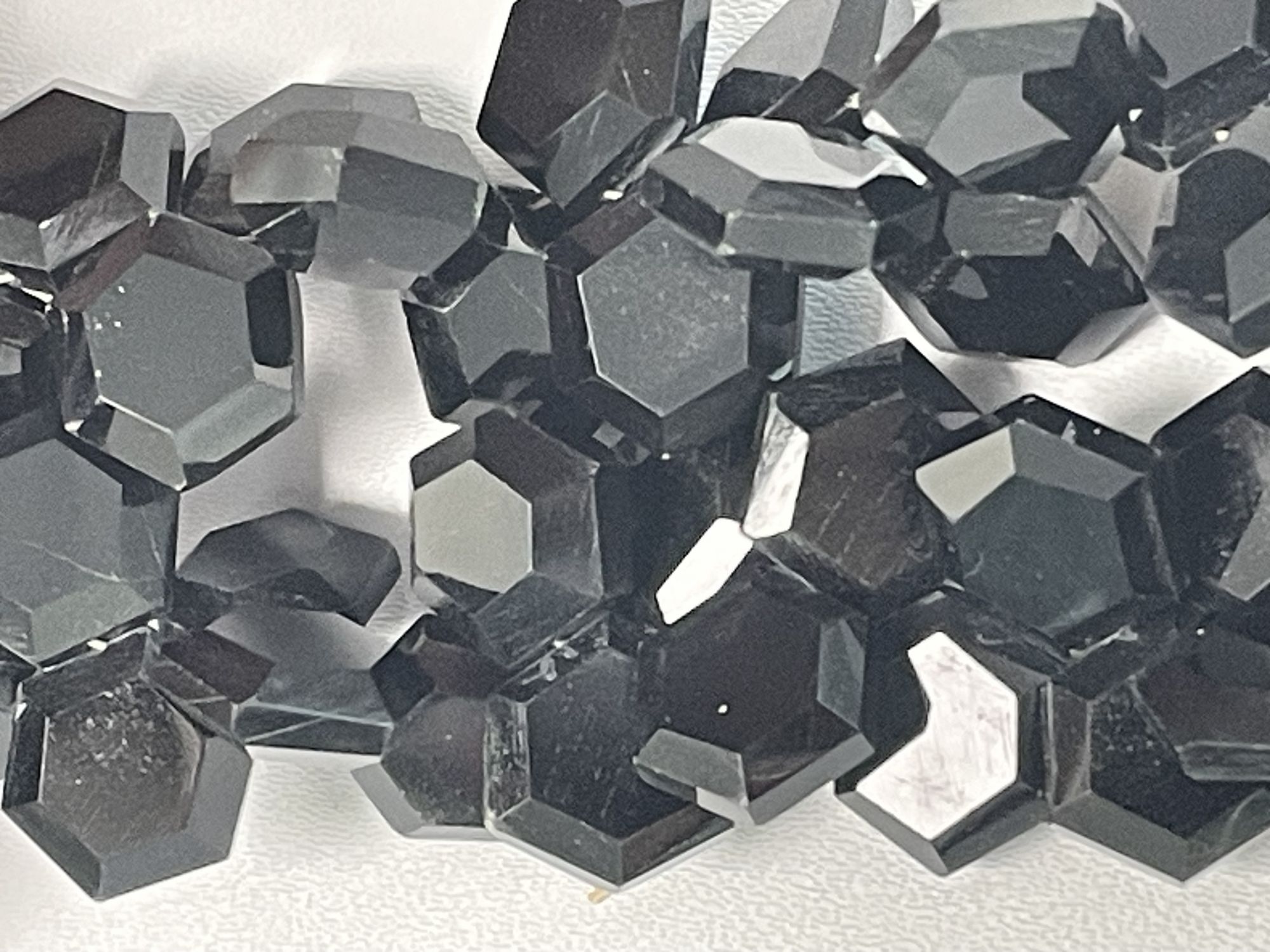 Black Spinel Hexagon Faceted
