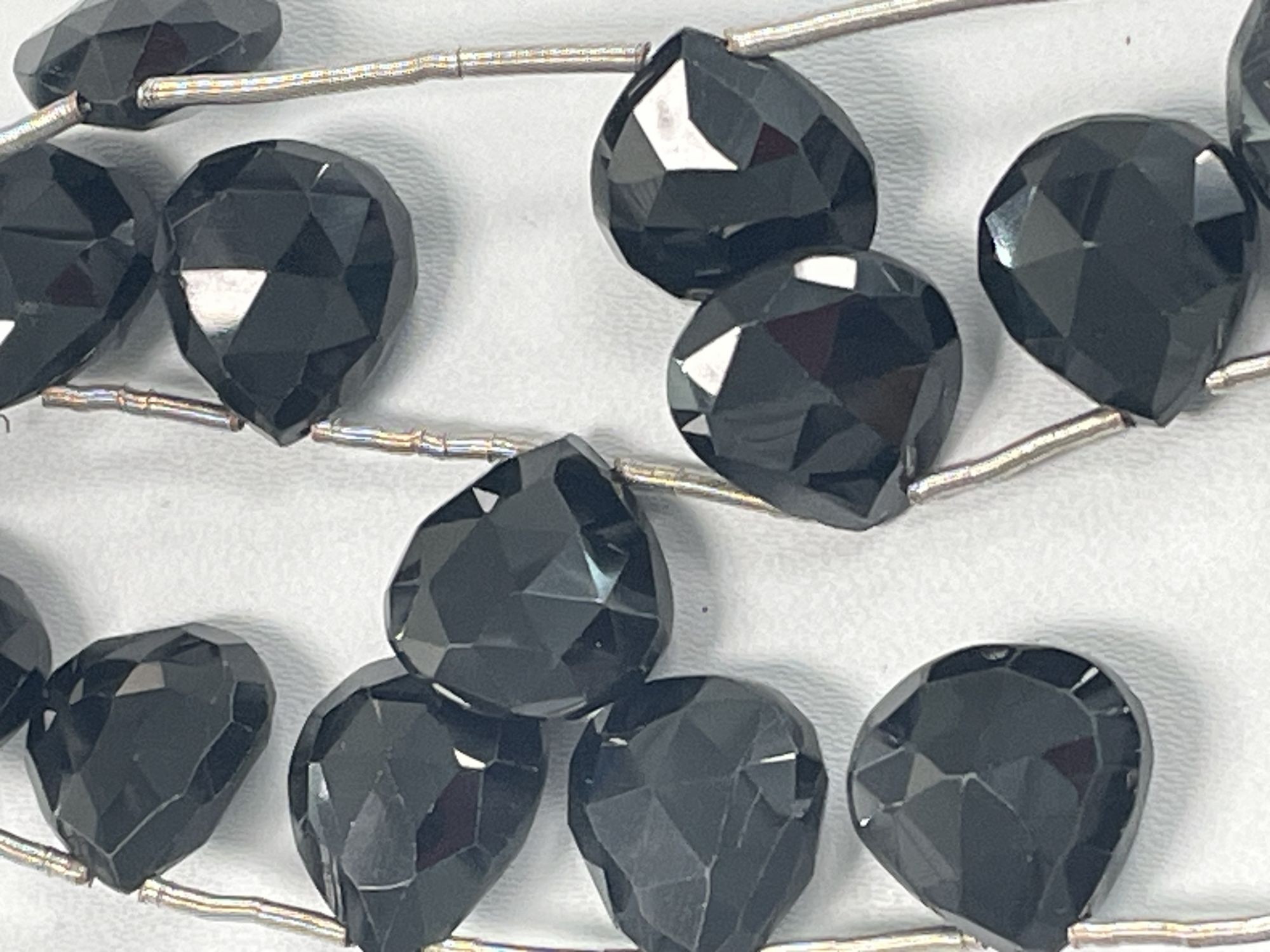 Black Spinel Heart Faceted