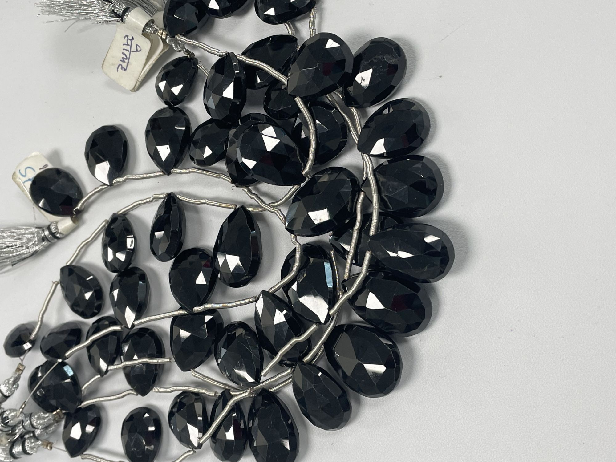 Black Spinel Pear Faceted