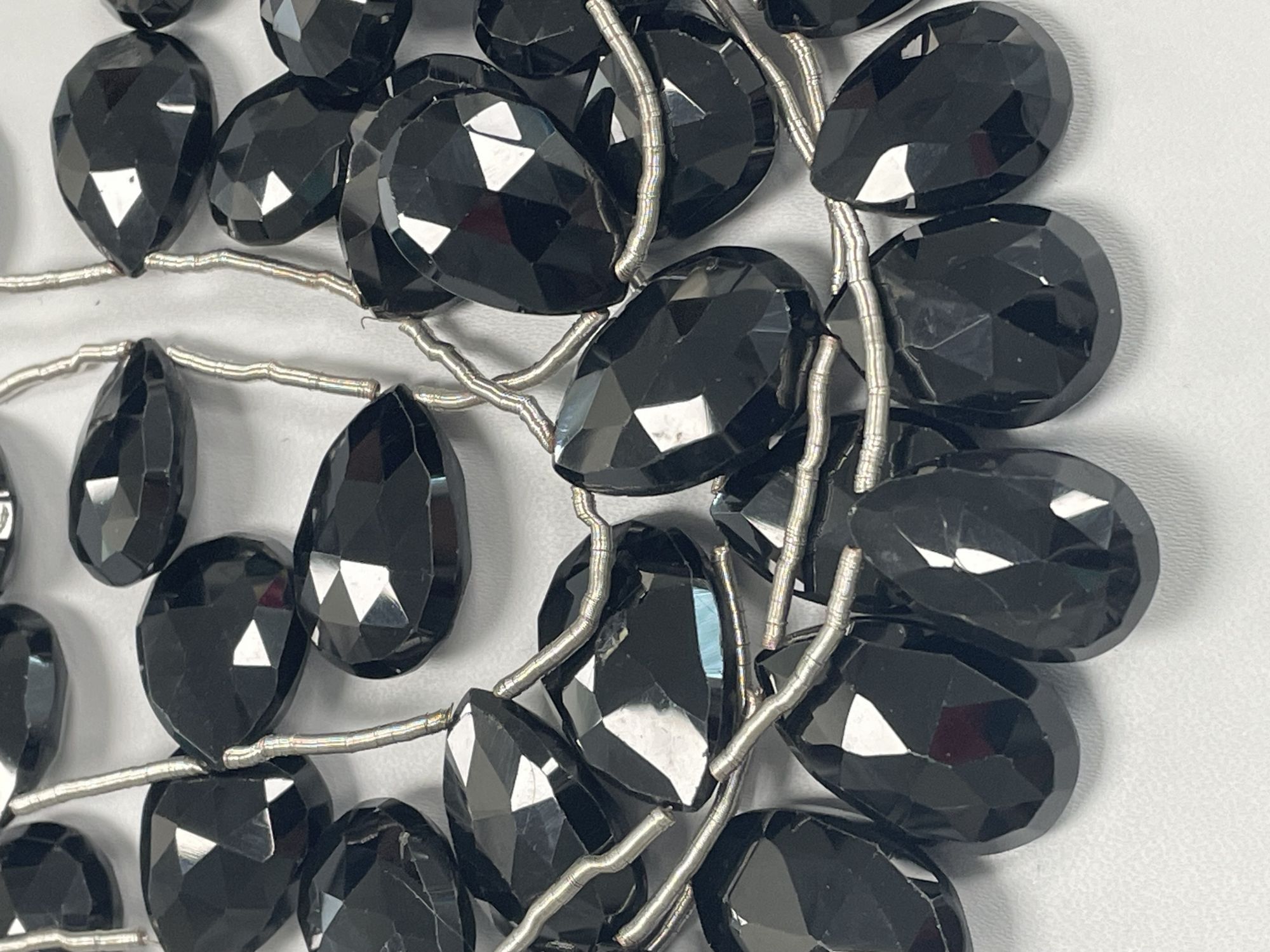 Black Spinel Pear Faceted