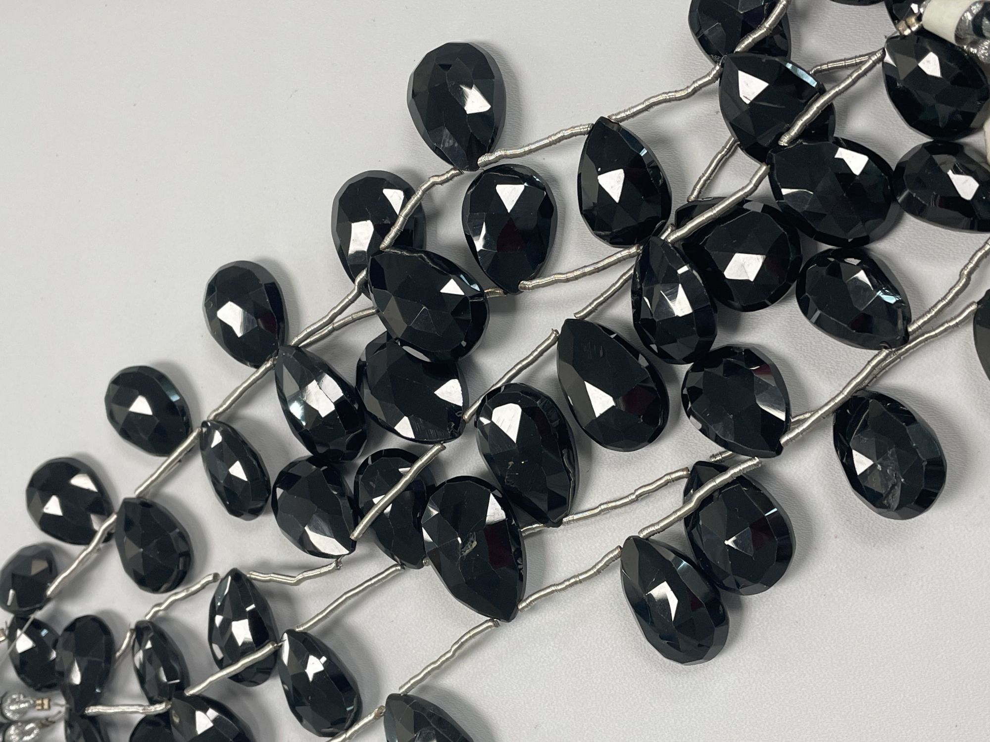 Black Spinel Pear Faceted