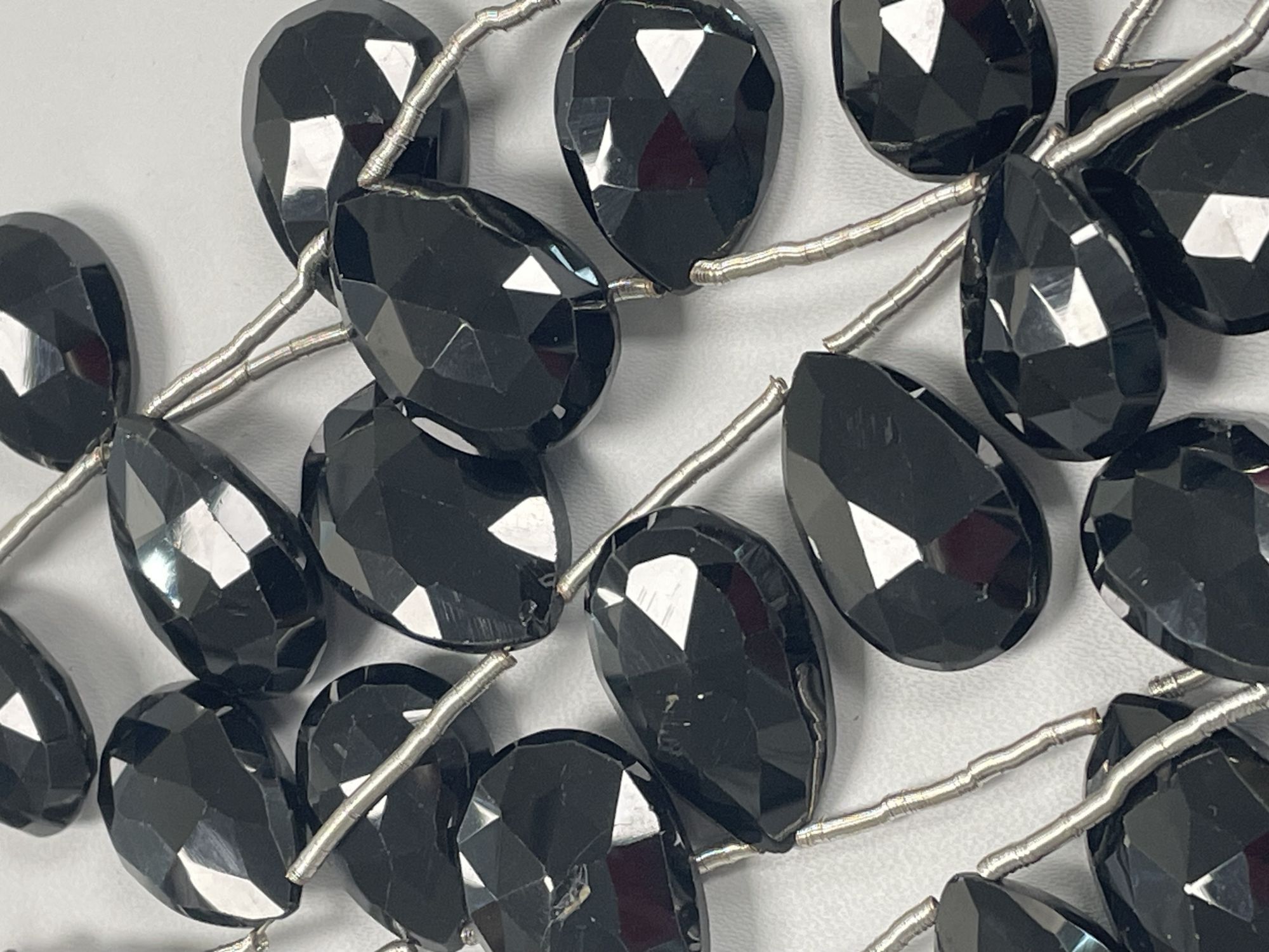 Black Spinel Pear Faceted