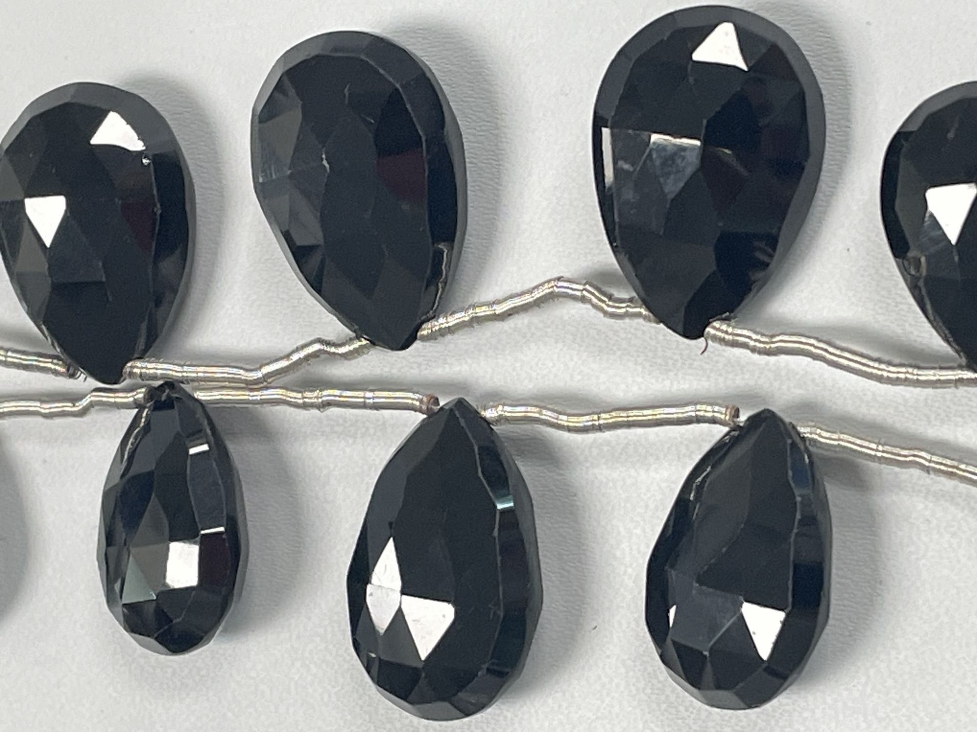 Black Spinel Pear Faceted