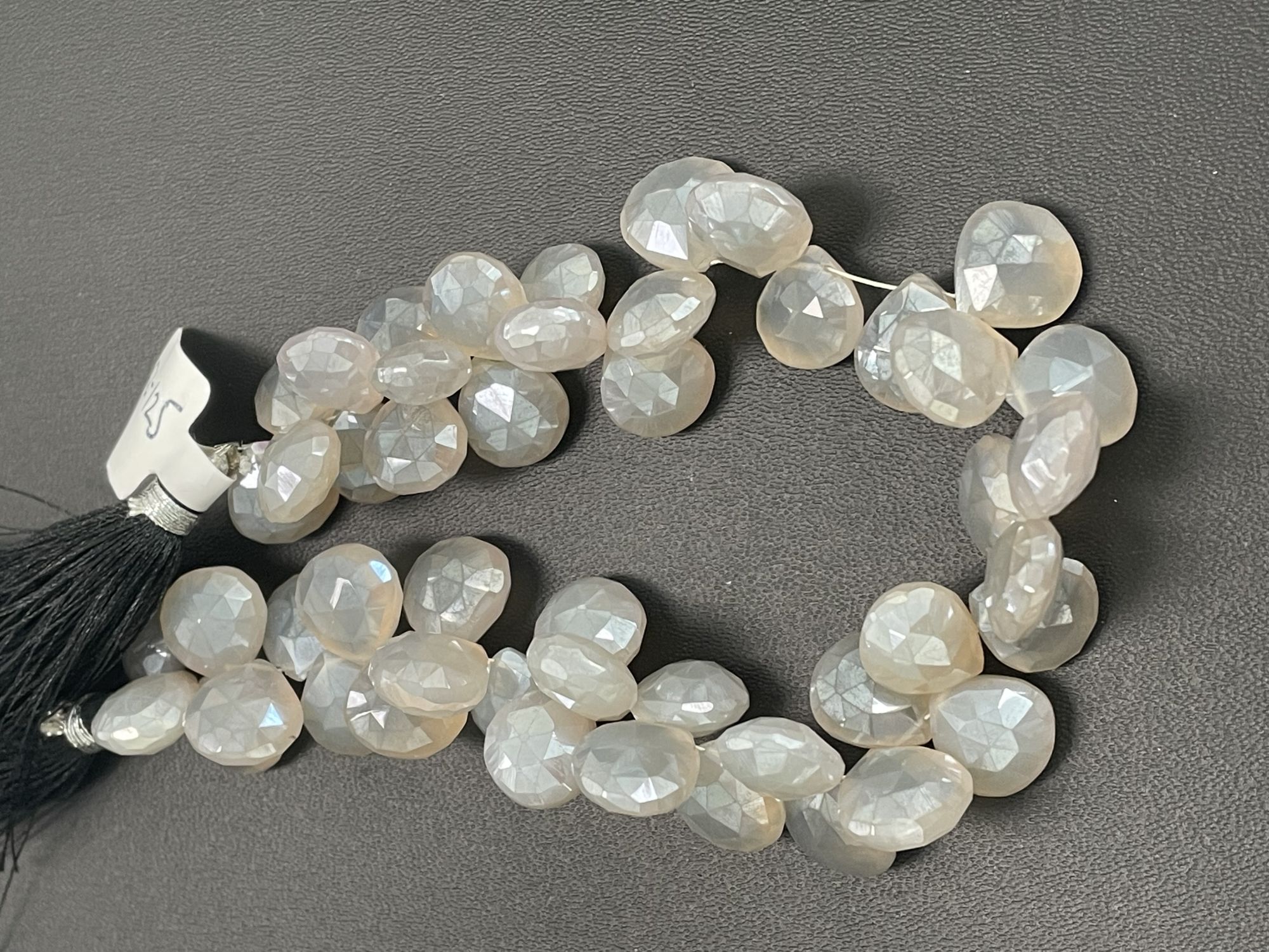 Mystic Grey Chalcedony Heart Faceted