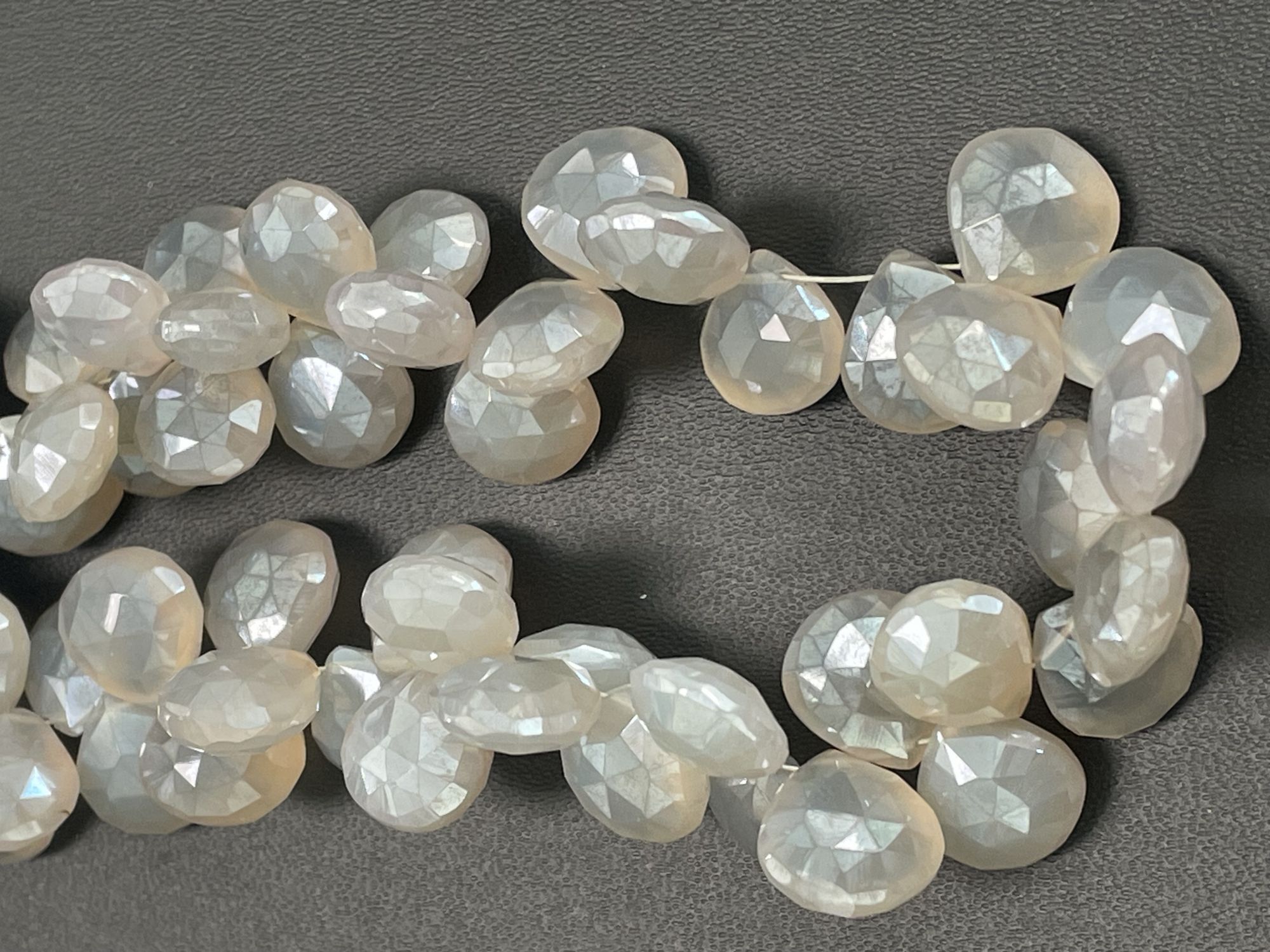 Mystic Grey Chalcedony Heart Faceted
