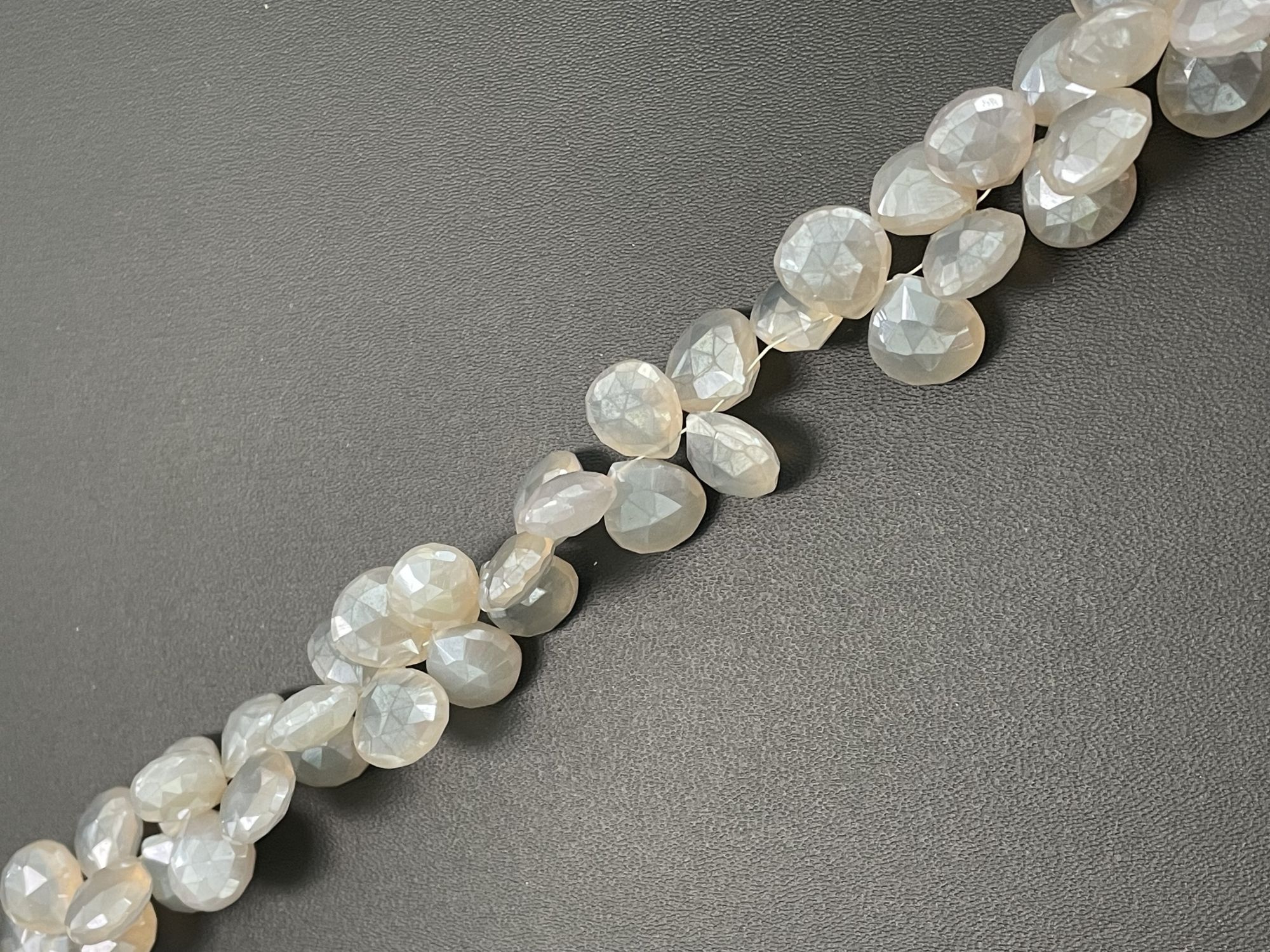 Mystic Grey Chalcedony Heart Faceted