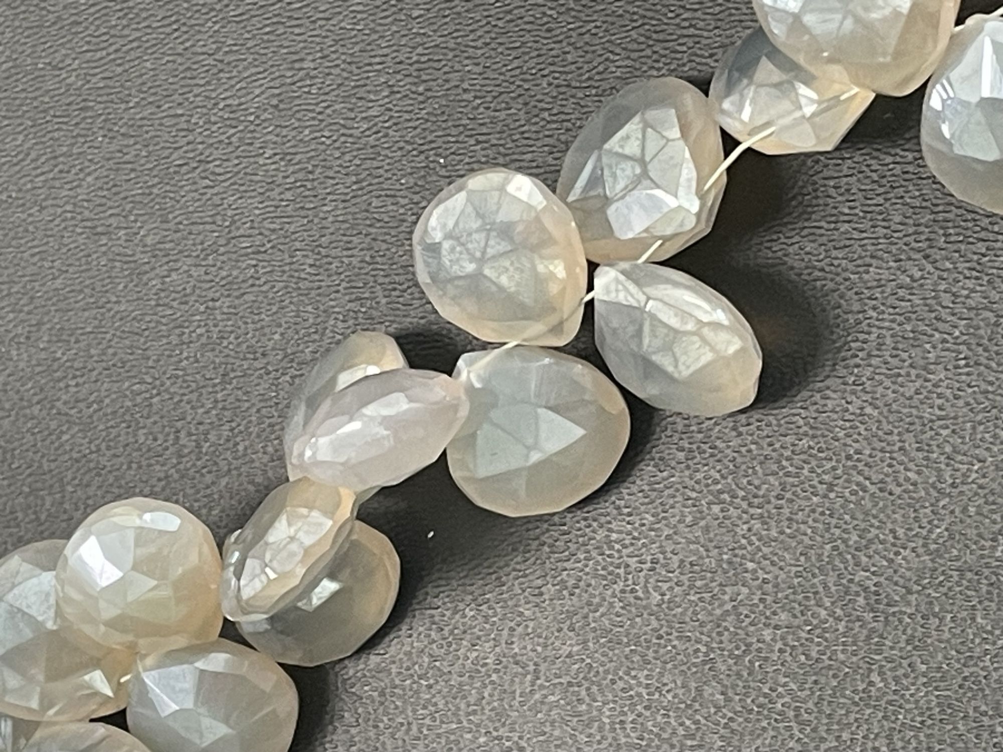 Mystic Grey Chalcedony Heart Faceted