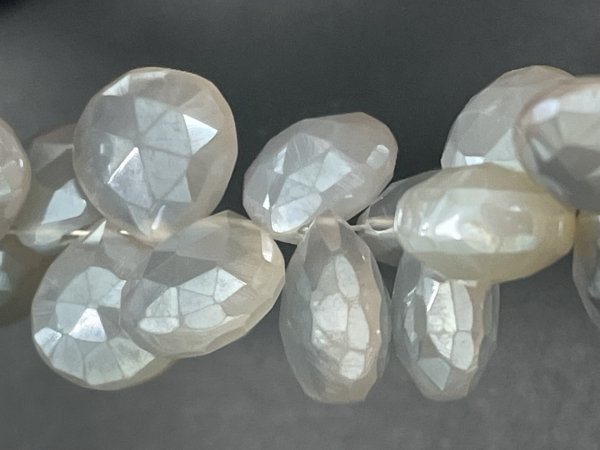 Mystic Grey Chalcedony Heart Faceted