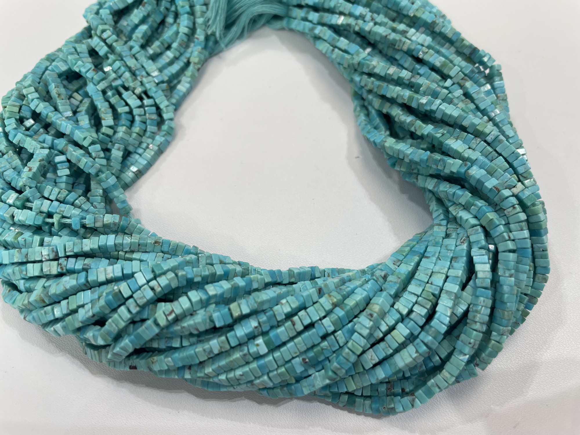 Turquoise Cube Faceted