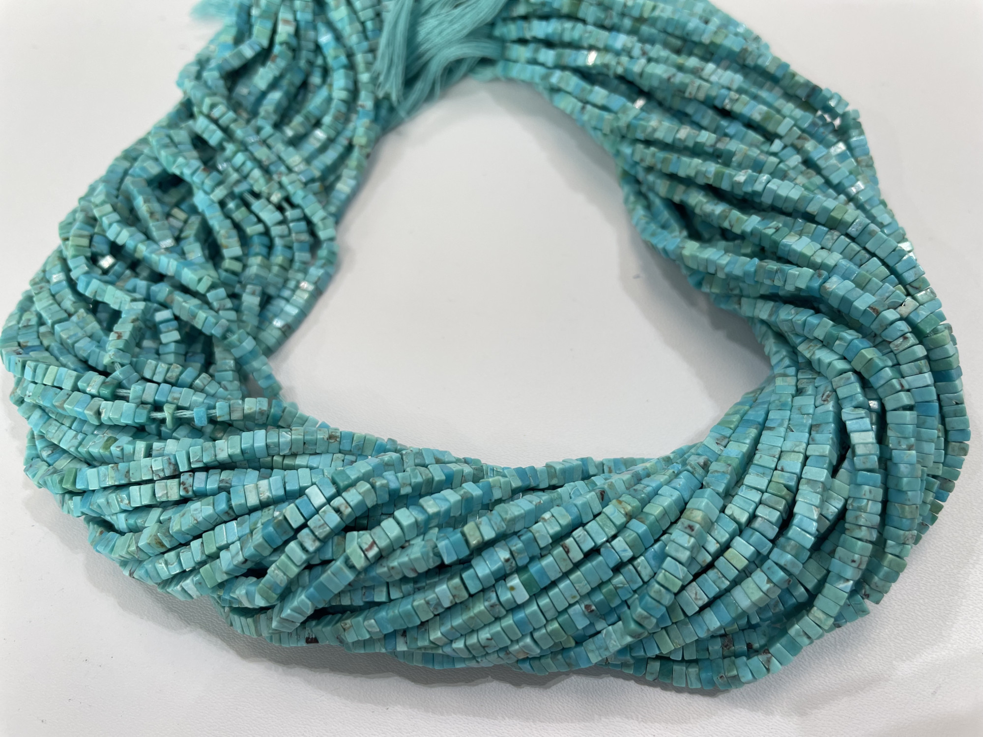 Turquoise Cube Faceted