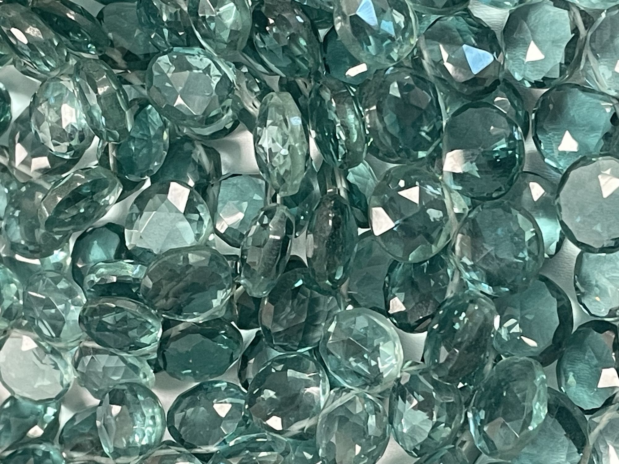 Teal Hydro Quartz Heart Faceted