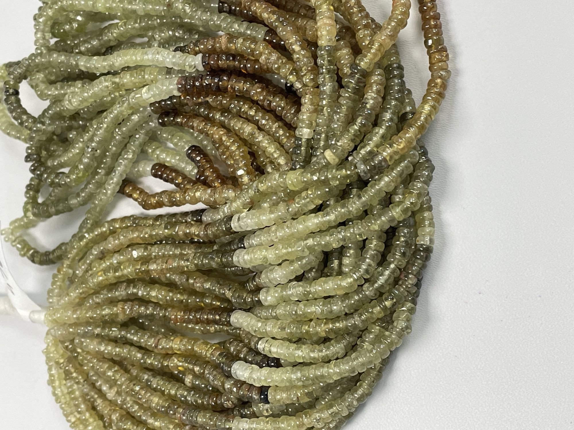 Shaded Grossular Garnet Rondelle Faceted