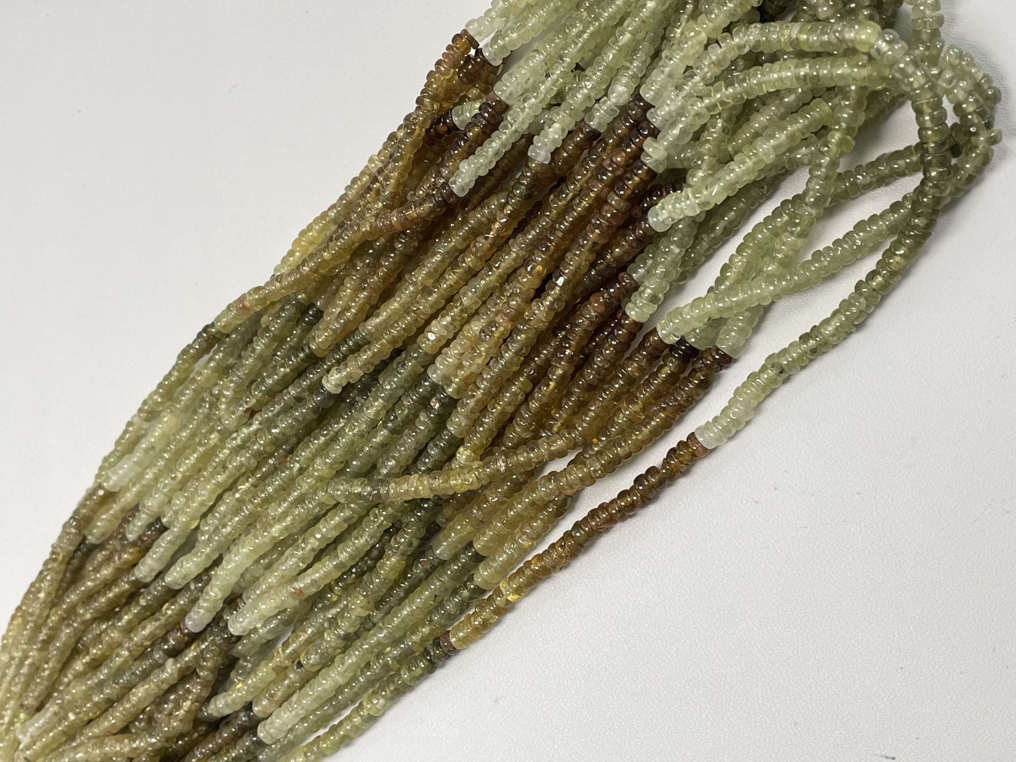 Shaded Grossular Garnet Rondelle Faceted