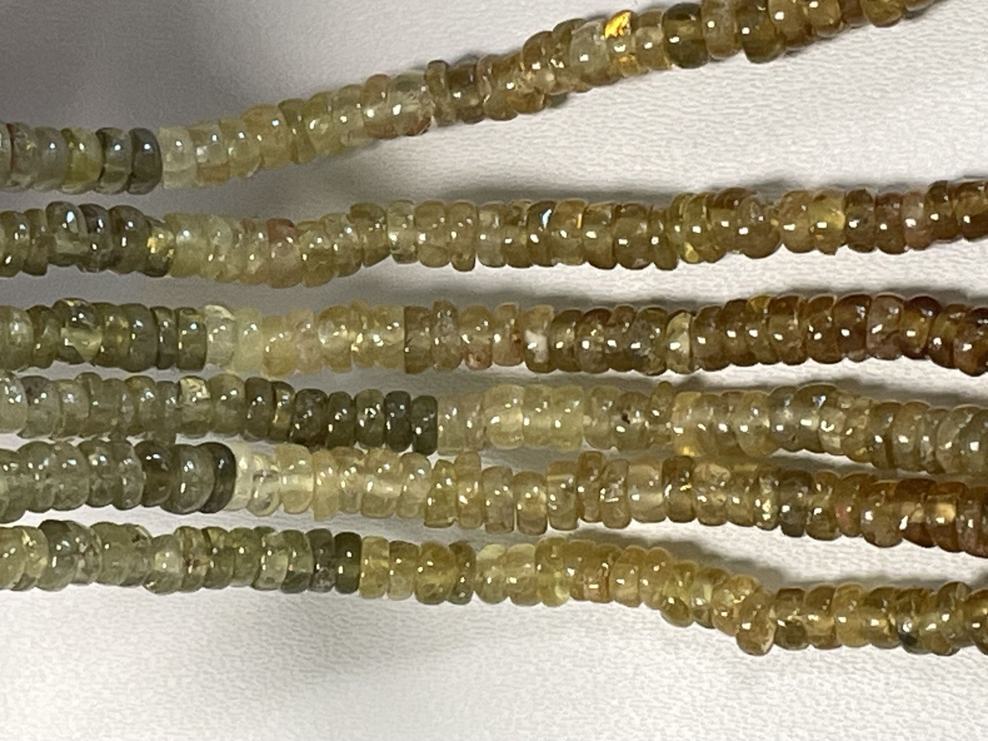 Shaded Grossular Garnet Rondelle Faceted