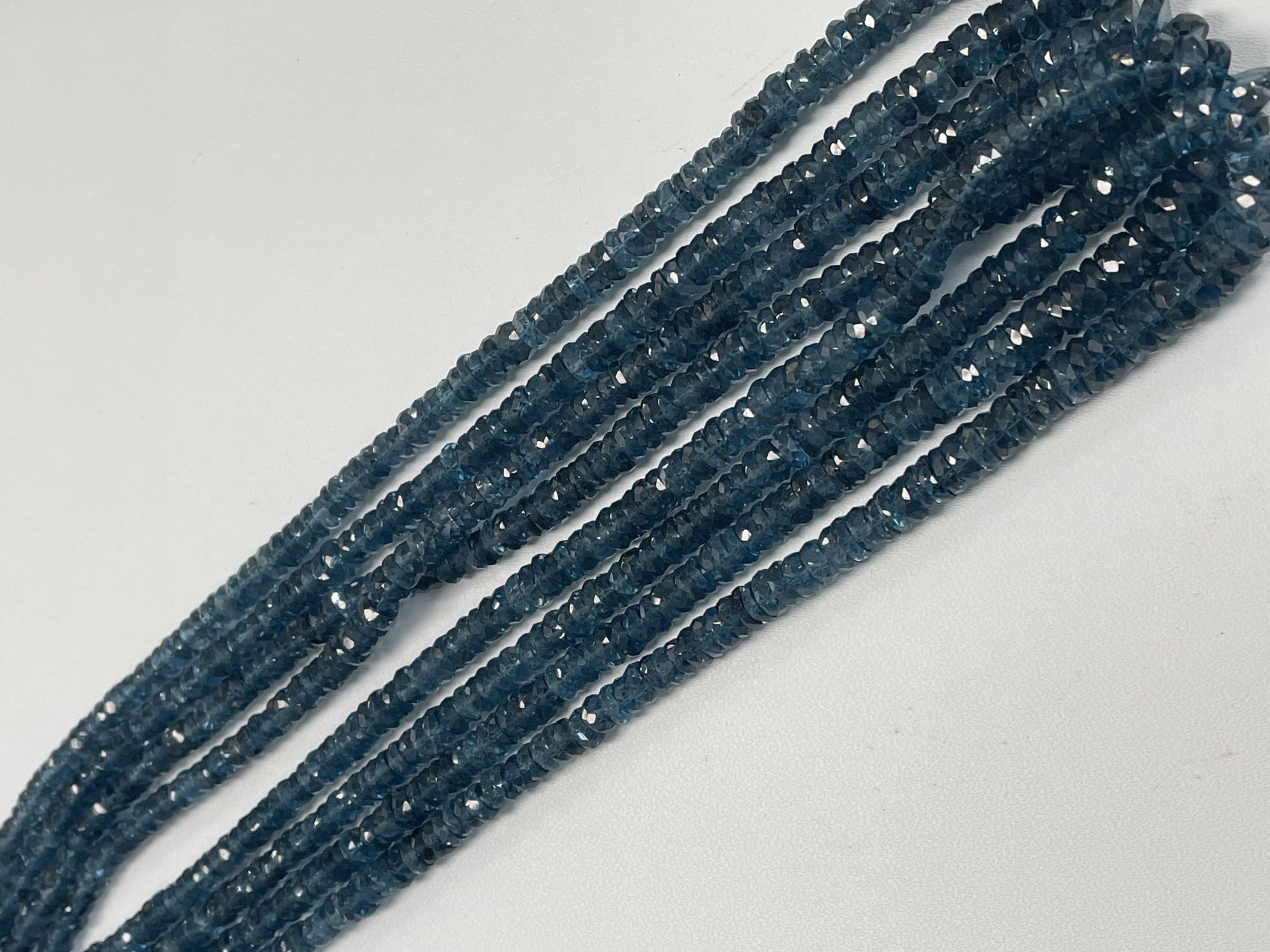 London Blue Topaz Rondelle Faceted