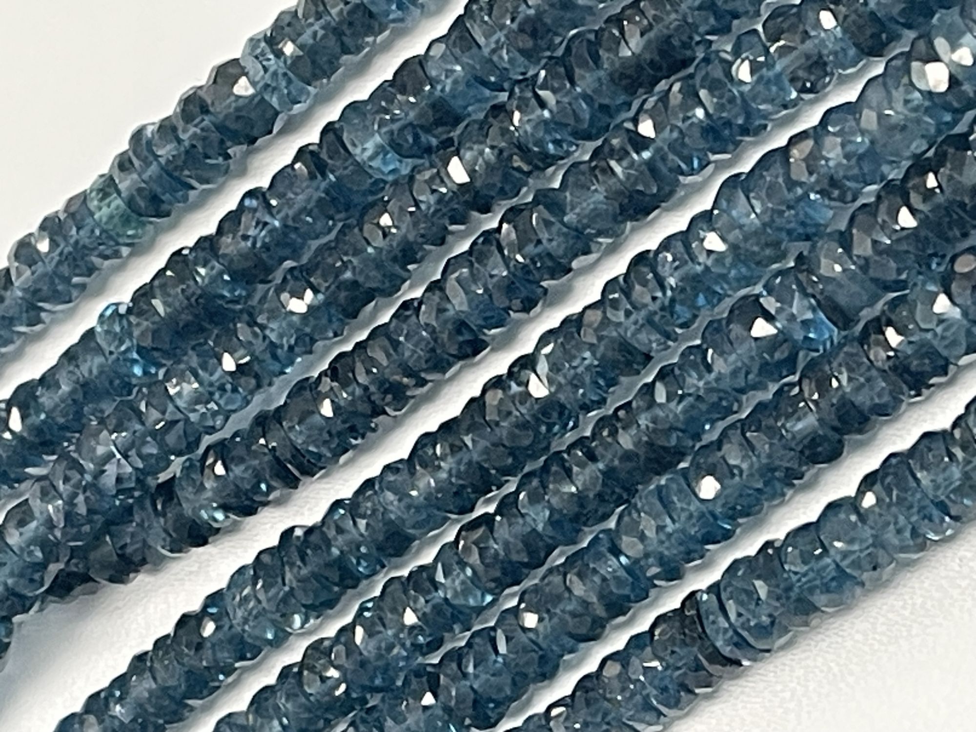 London Blue Topaz Rondelle Faceted