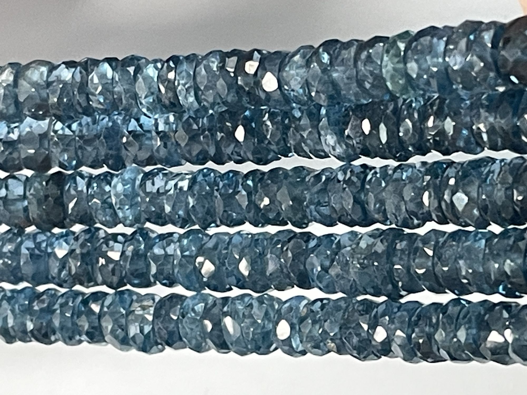 London Blue Topaz Rondelle Faceted