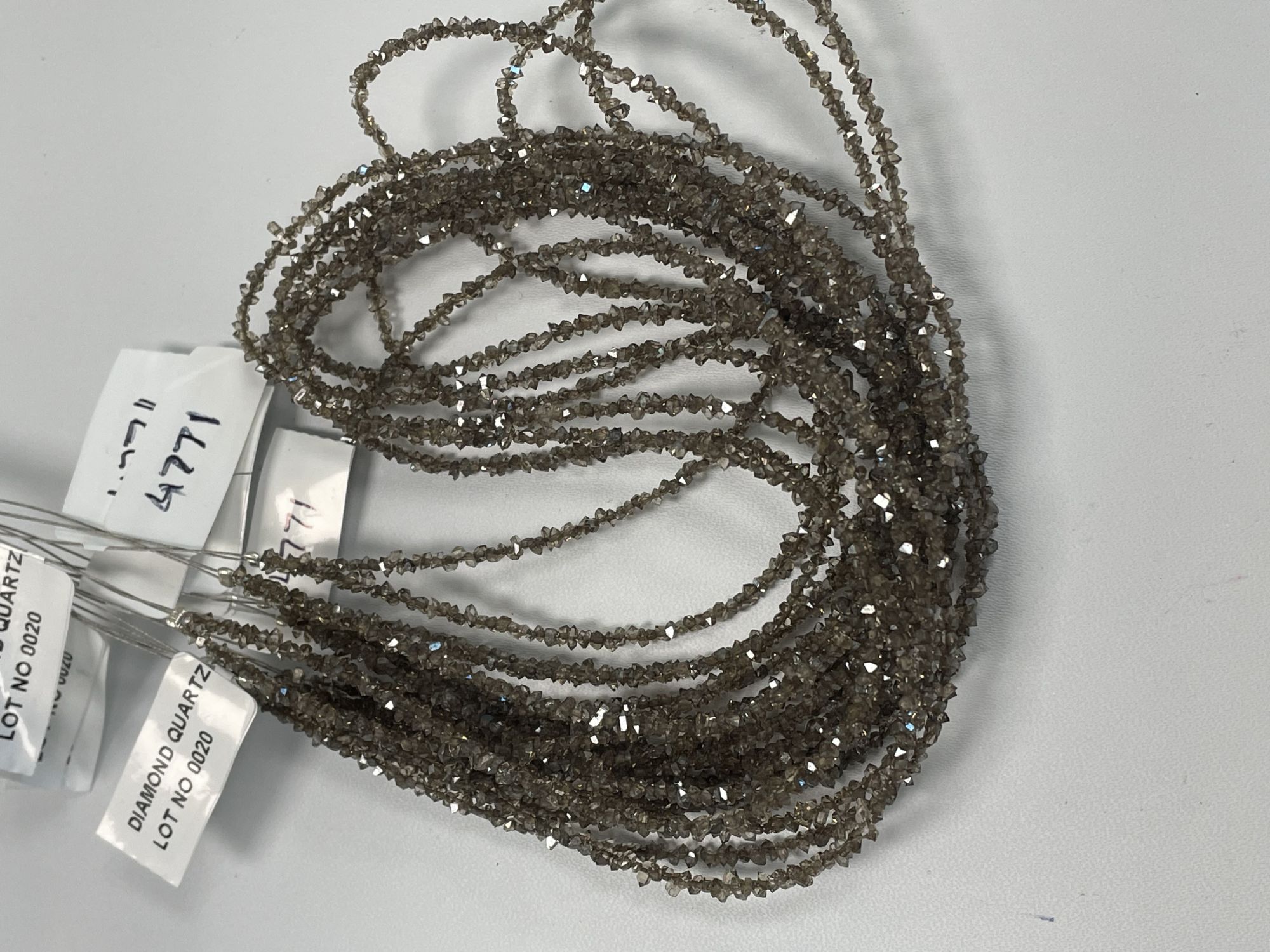 Dark Champagne Herkimer Diamond Funky Cut Faceted