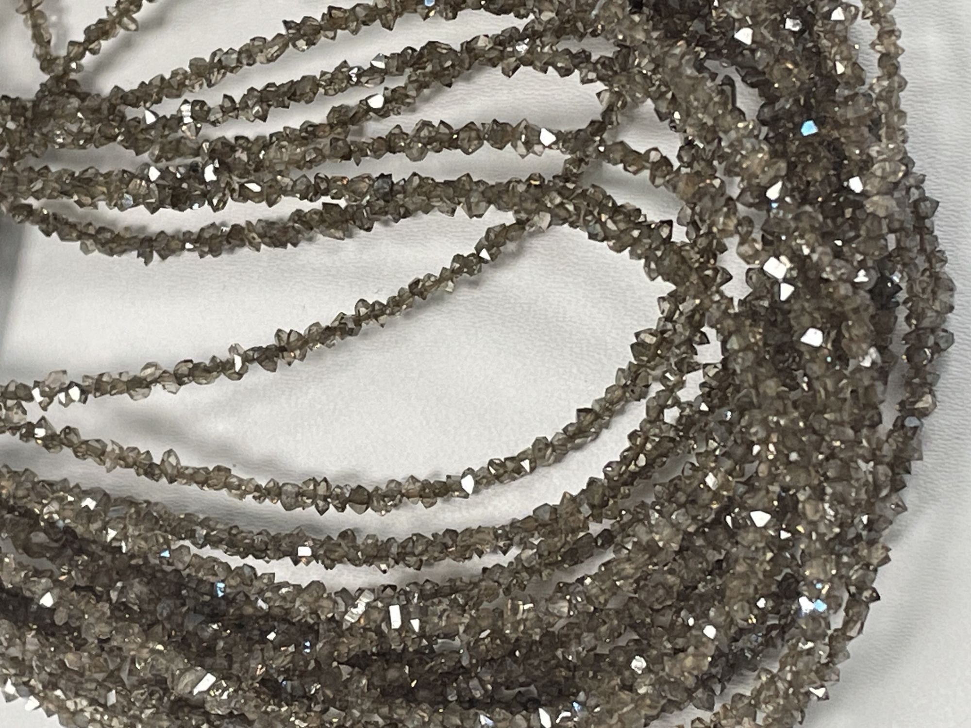 Dark Champagne Herkimer Diamond Funky Cut Faceted