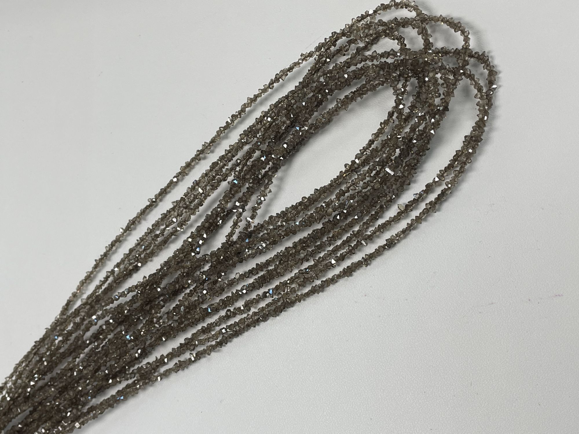 Dark Champagne Herkimer Diamond Funky Cut Faceted