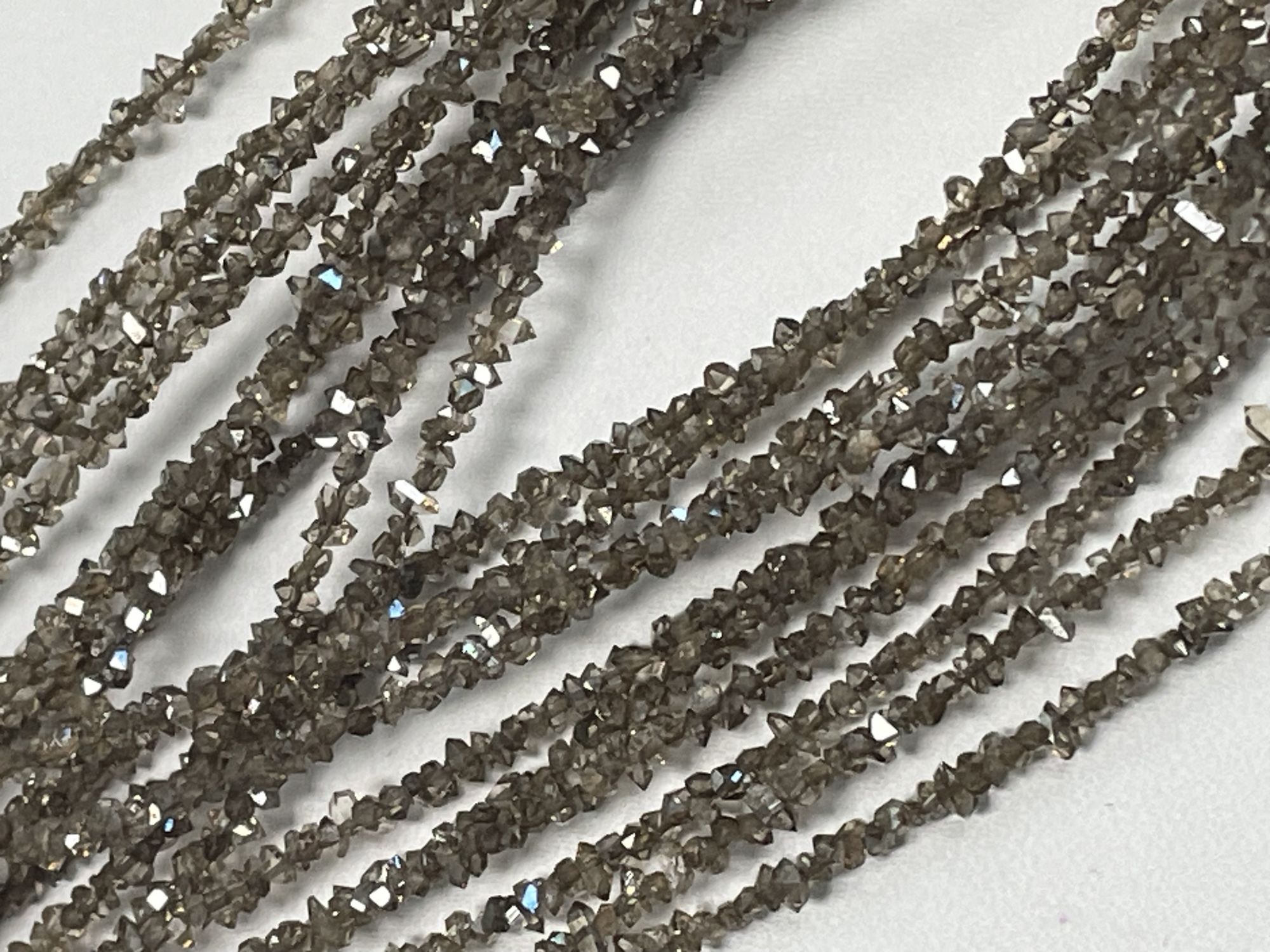 Dark Champagne Herkimer Diamond Funky Cut Faceted